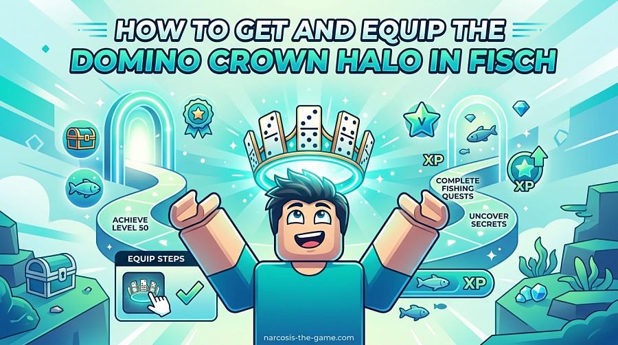 How to Get and Equip the Domino Crown Halo in Fisch