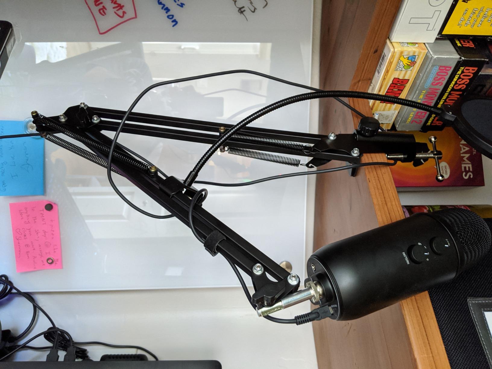 InnoGear Microphone Stand Mic Boom Arm for Blue Yeti HyperX QuadCast S SoloCast Snowball Fifine K669B with Shock Mount Windscreen Pop Filter Mic Clip Holder customer photo 1