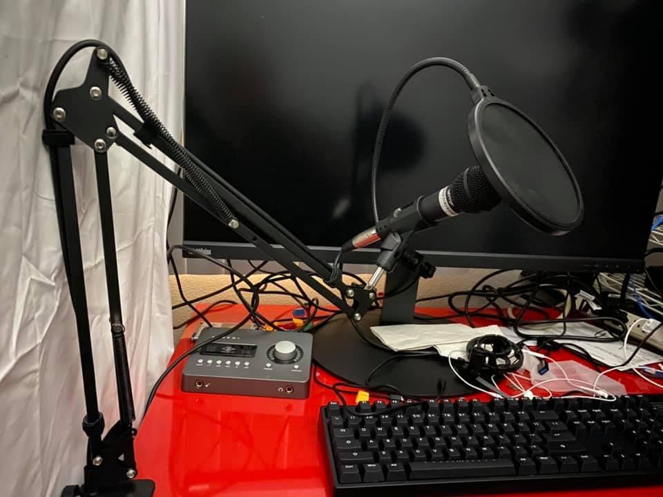 InnoGear Microphone Stand Mic Boom Arm for Blue Yeti HyperX QuadCast S SoloCast Snowball Fifine K669B with Shock Mount Windscreen Pop Filter Mic Clip Holder customer photo 2