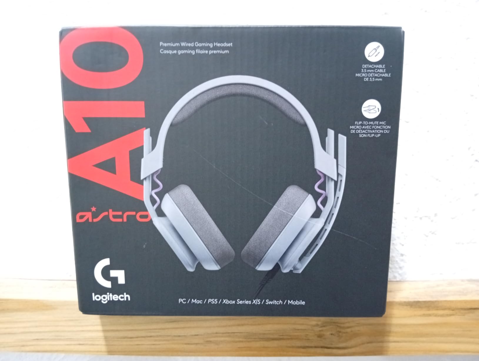 Logitech G Astro A10 Gen 2 Cross-Platform Wired Gaming Headset for PlayStation 5/4, Xbox S|X, Nintendo Switch, PC: 3.5mm Headphone Jack, 32mm Drivers, Flip-to-Mute Mic, Over-Ear - Grey customer photo 2