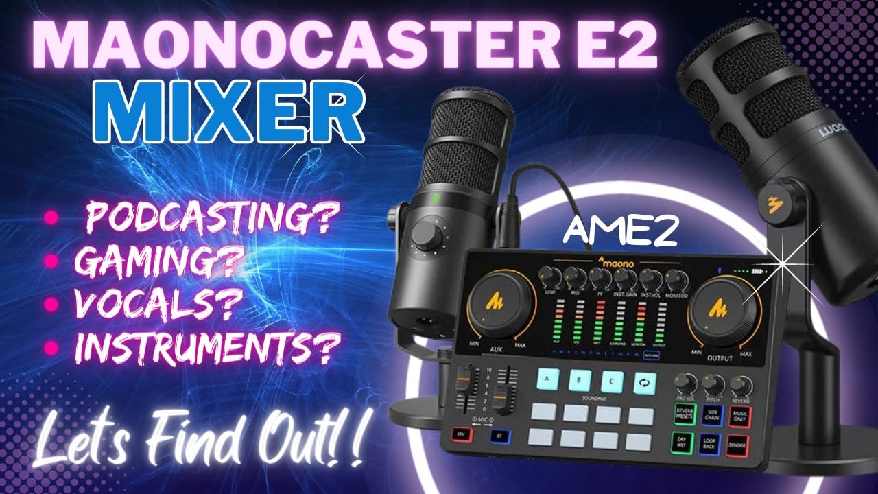 MAONO Audio Interface, MaonoCaster AME2 10-Channel Podcast mixer with Pro-preamp, 48V Phantom Power, Bluetooth, 11 Customize sound pads for Recording, Streaming, PC, Guitar customer photo 2