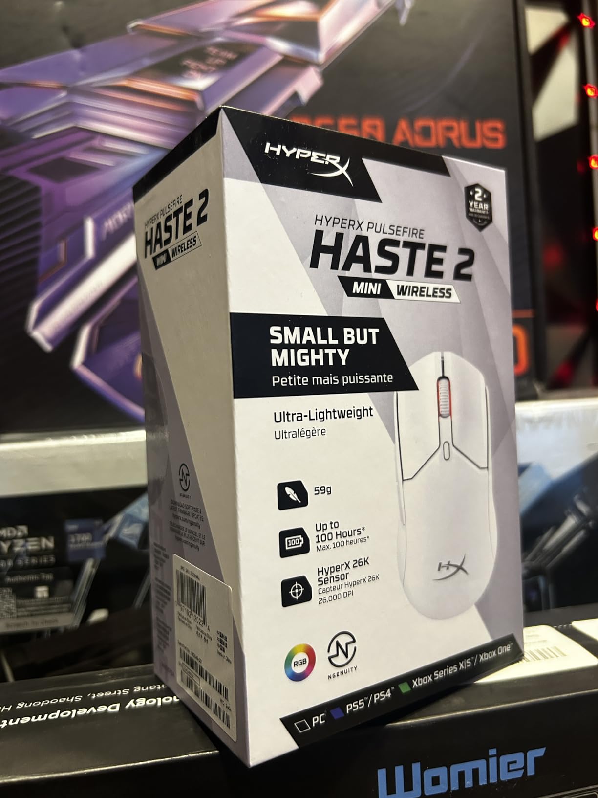 HyperX Pulsefire Haste 2 – Wireless Gaming Mouse- Ultra Lightweight, 61g, 100 Hour Battery Life, Dual Wireless Connectivity, Precision Sensor - Black customer photo 2
