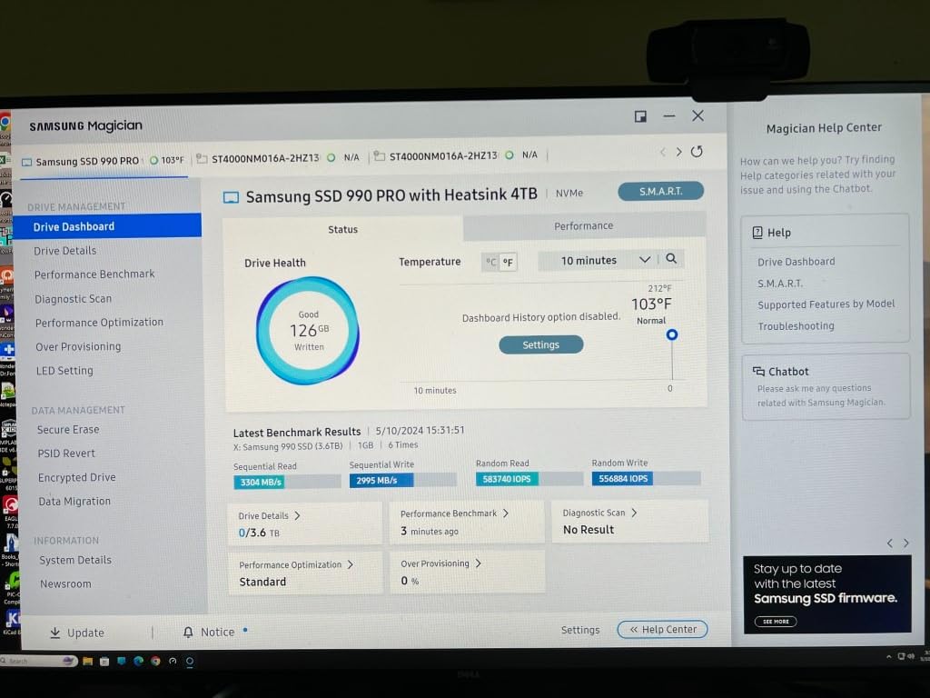 Samsung 990 PRO Heatsink SSD 4TB, NVMe M.2 2280, Read Speeds Up to 7,450MB/s, Best for PlayStation 5 (PS5 SSD) Console Expansion (MZ-V9P4T0CW) customer photo 1