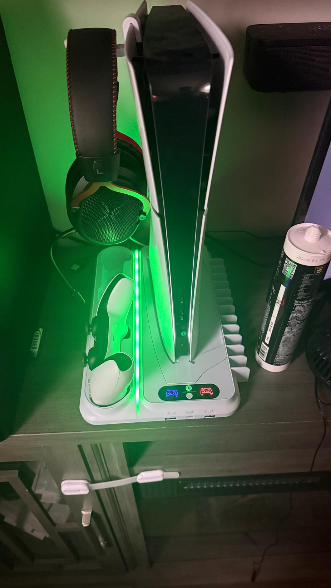 PS5 Cooling Station for PS5/Slim/Pro Disc Digital Console, PS5 Fan Cooling Fan with Dual PS 5 Controller Charger, 3 Level Fan, RGB Light, 12 Slot, PS5/Slim/Pro Stand for PlayStation 5 Console Accessories customer photo 1