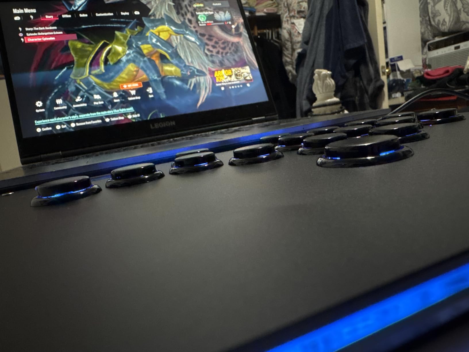 Sehawei Haute42 Arcade Stick R16 All-Button Arcade Controller 16Keys for PC/Ps3/Ps4/Switch/Steam, Fight Stick for Fighting Games with Custom RGB & Turbo Functions & Hot Swap Black customer photo 2