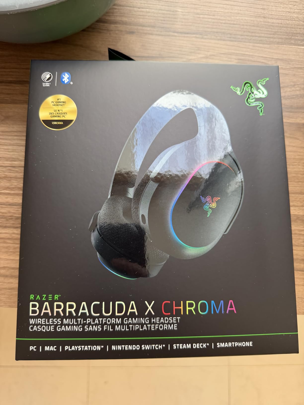 Razer Barracuda X Chroma Wireless Gaming Headset: 2.4GHz Wireless & Bluetooth - Lightweight - Chroma RGB - 40mm Drivers - Cardioid Mic - 70 Hr Battery - for PC, Mac, PS5, Switch 2, Smartphone - Black customer photo 1