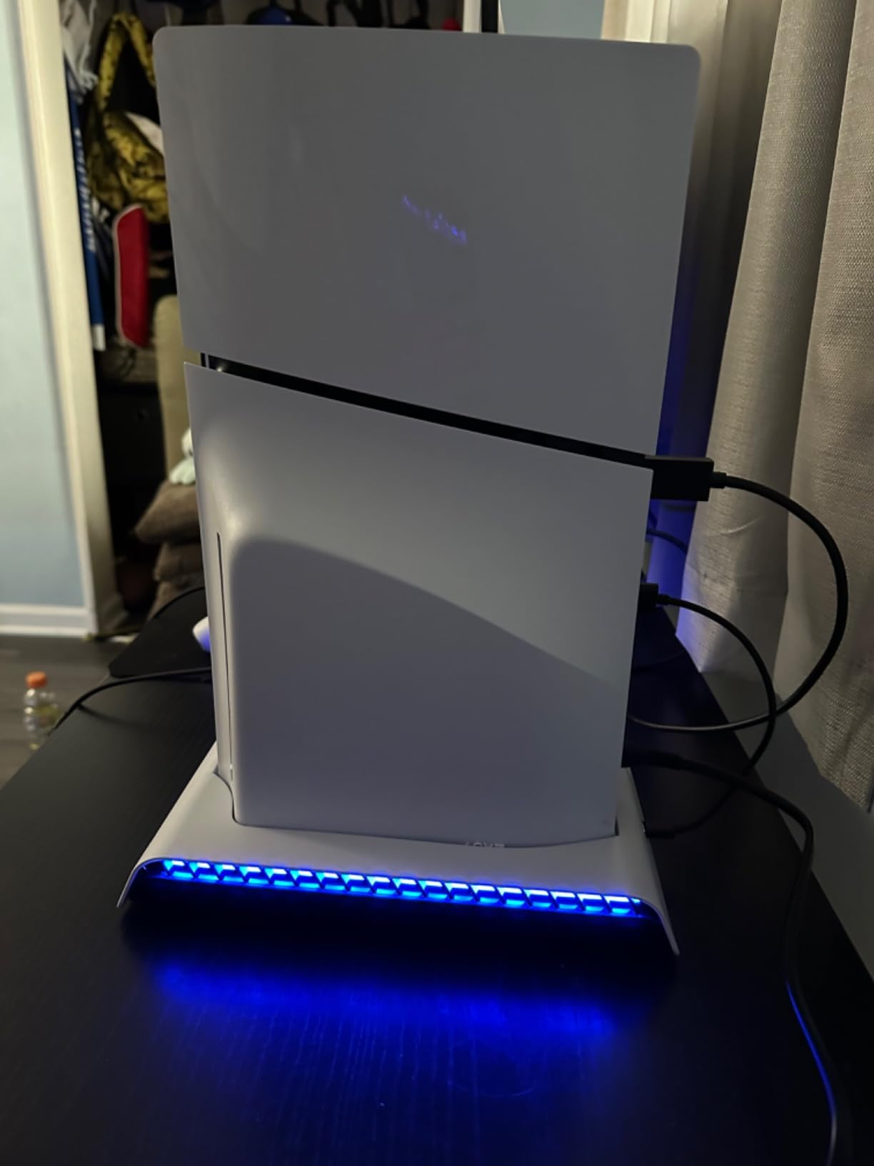 FASTSNAIL Charging Stand with Cooling Fan for PS5 Original/Slim/Pro, Dual Controller Charger Station with 9 RGB Lights, Headset Hook, 3 Cooler Fans and LED, Accessories Kit for PS5/Slim/Pro Console customer photo 1