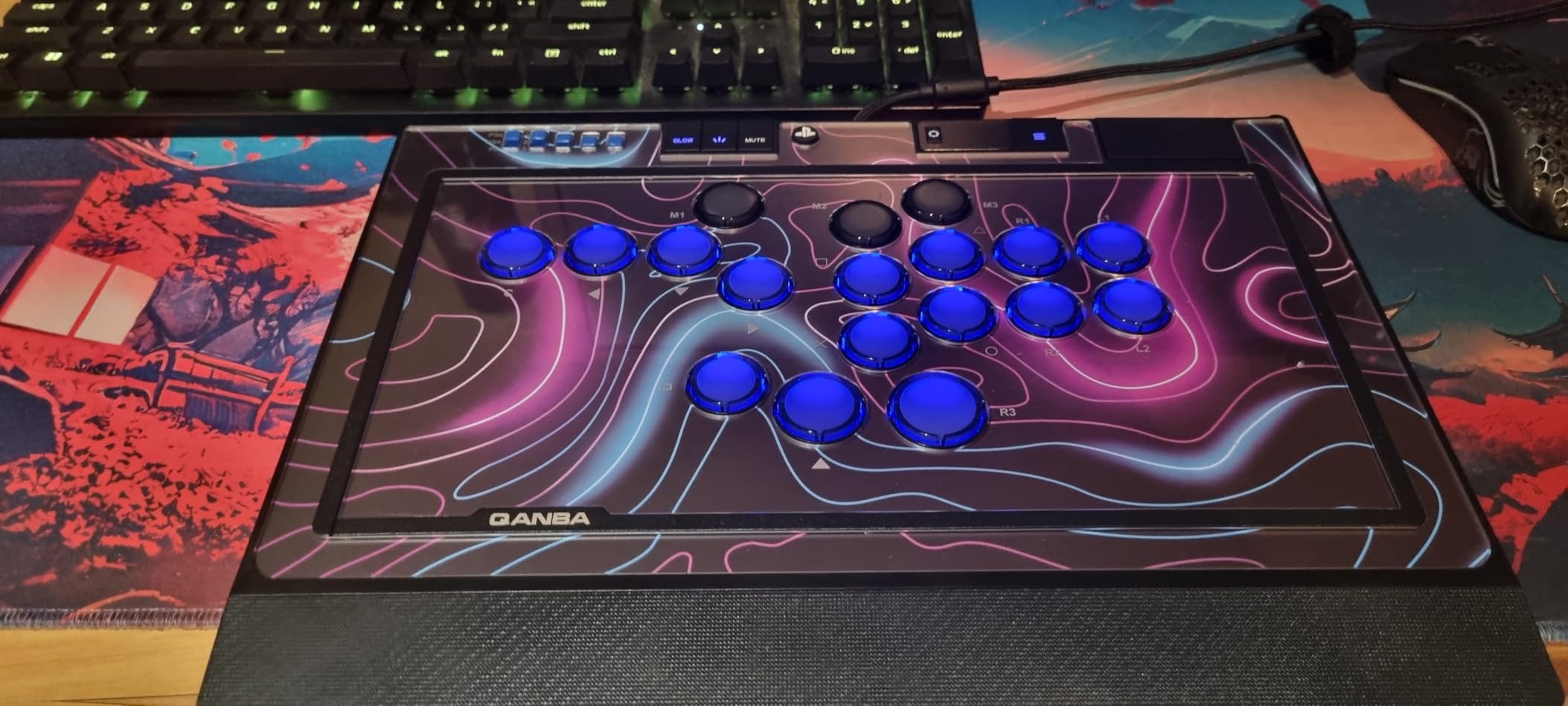 Qanba Sapphire S1 Leverless Arcade Controller Joystick for PlayStation 5 and PlayStation 4 and PC - Officially Licensed Sony Product, Detachable Wrist Rest, Tournament Grade for Fighting Games customer photo 1