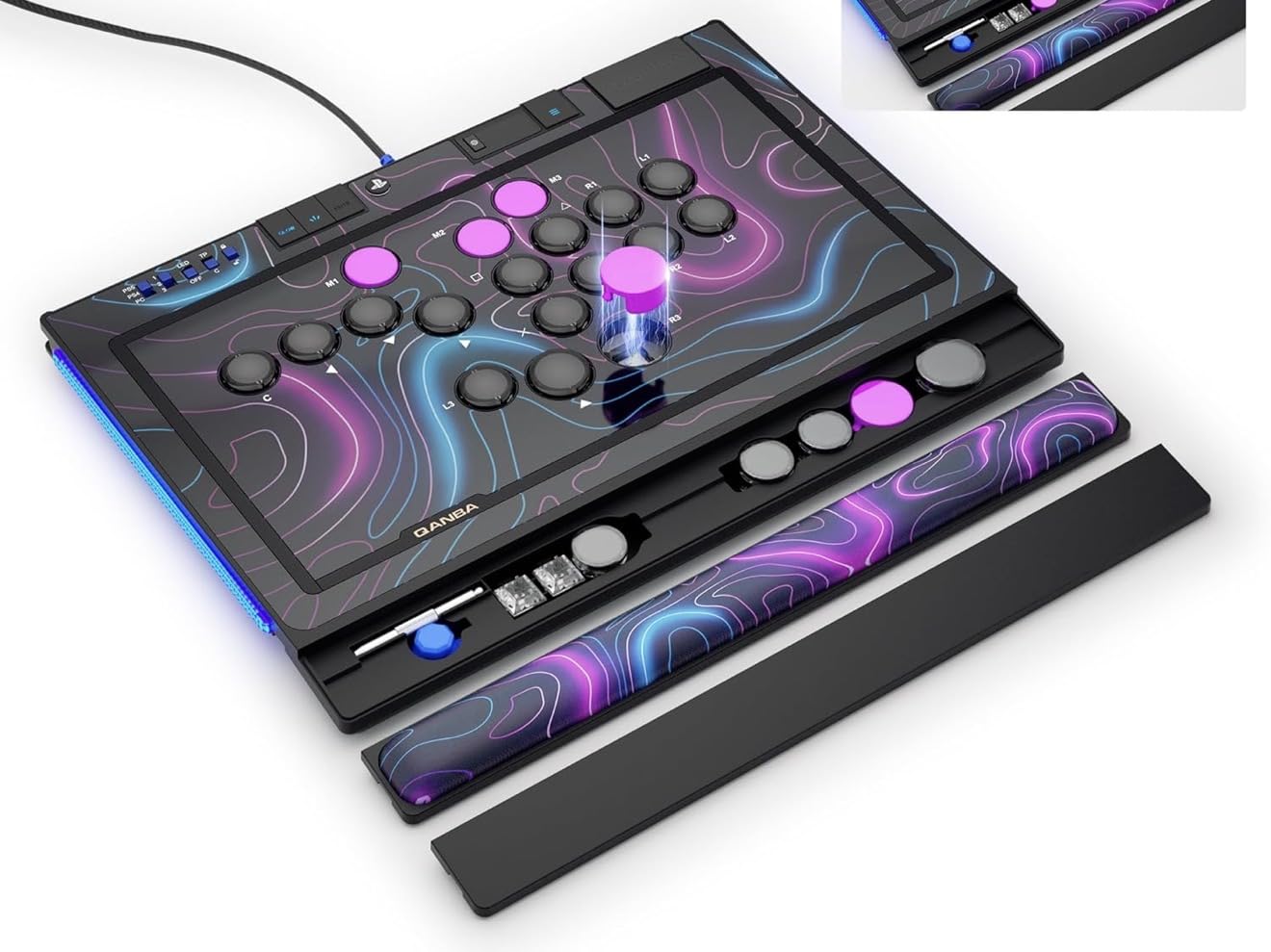 Qanba Sapphire S1 Leverless Arcade Controller Joystick for PlayStation 5 and PlayStation 4 and PC - Officially Licensed Sony Product, Detachable Wrist Rest, Tournament Grade for Fighting Games customer photo 2