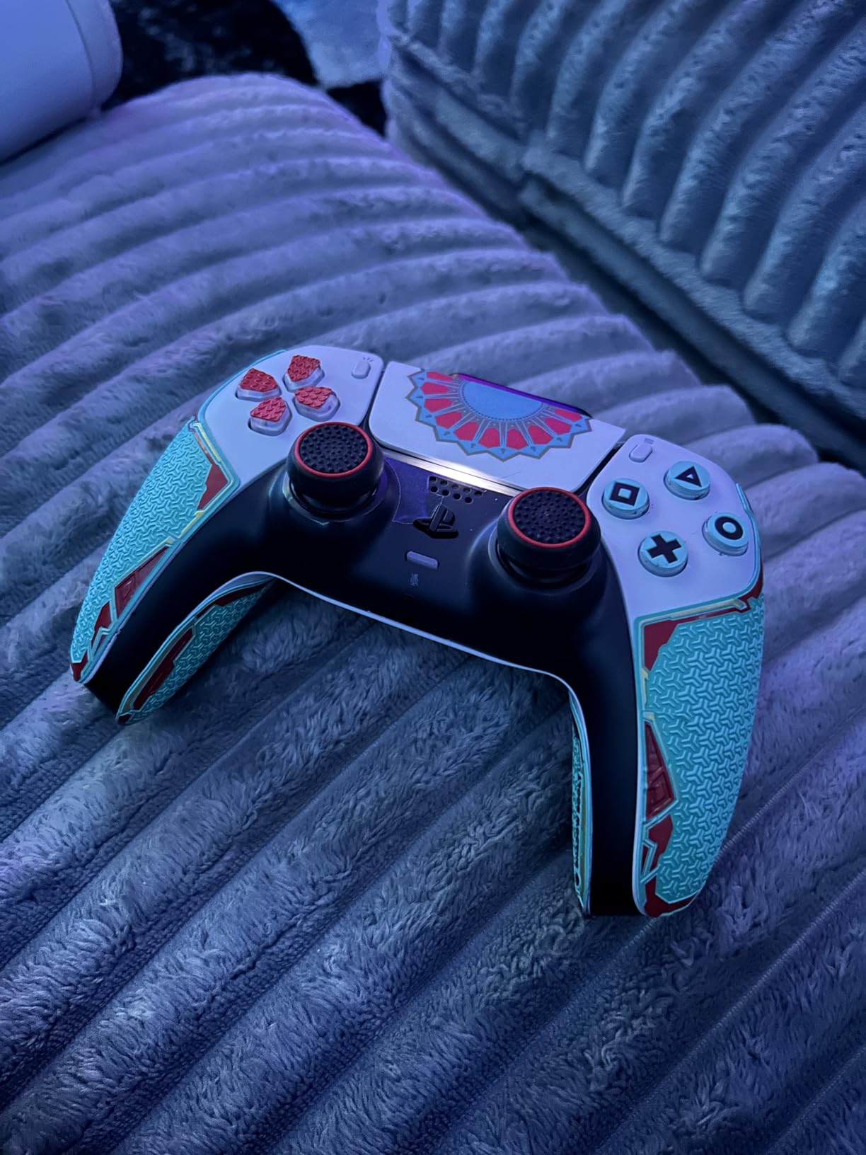 Controller Grips for PS5 DualSense, Skin kit,Anti-Skid, Multi-Texture, Sweat Absorption, Pre-Cut Grips Tape, by SHADOW BOOLT (Black & Gold, Guardian Series 2.0 for DualSense) customer photo 1