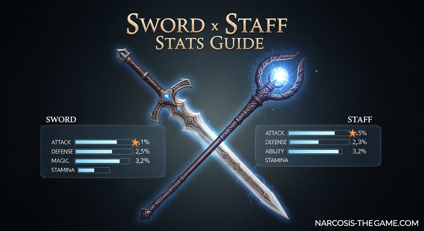Sword x Staff Stats Guide
