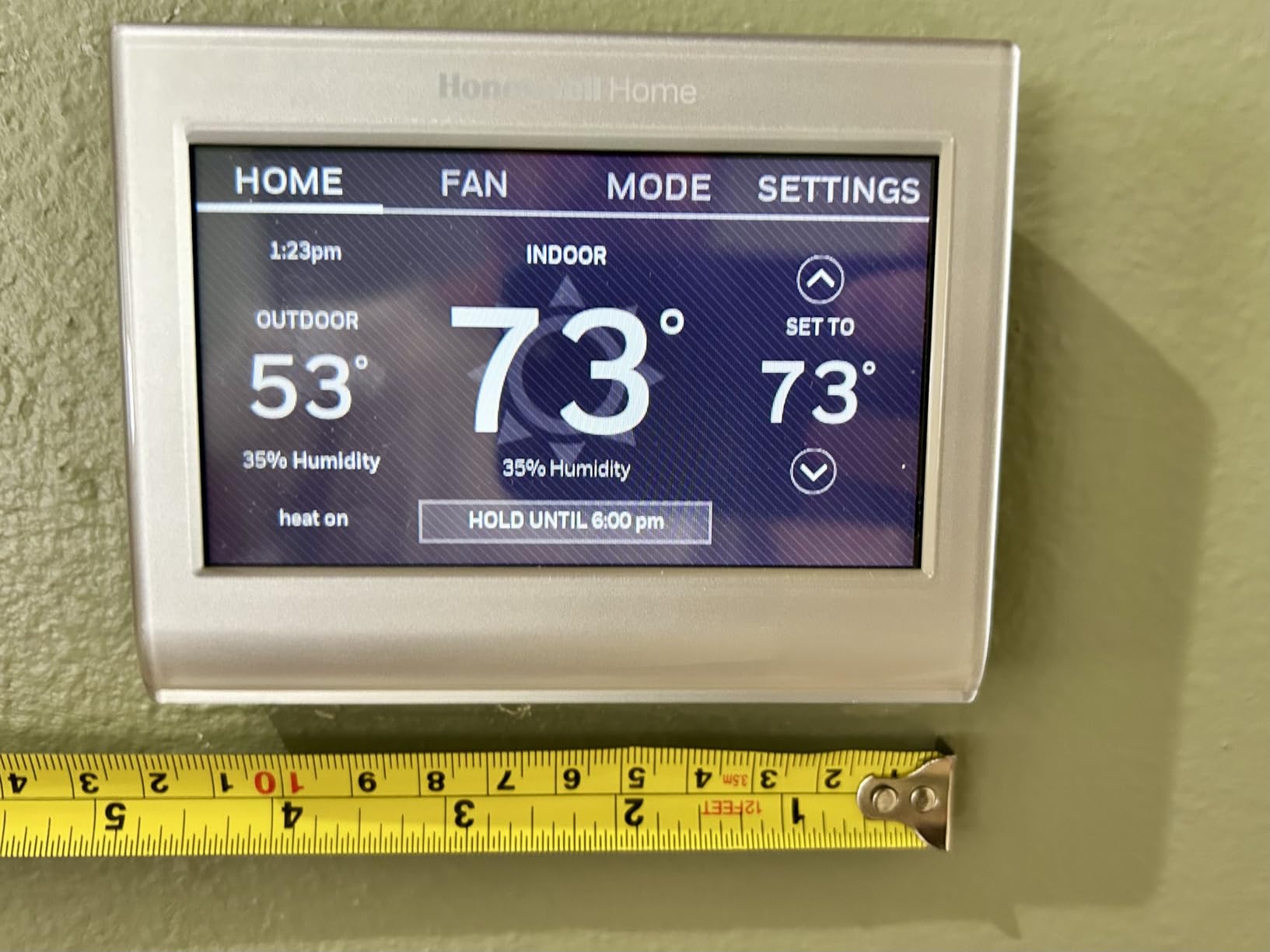 Honeywell Home RTH9585WF Wi-Fi Smart Color Thermostat, 7 Day Programmable, Touch Screen, Energy Star, Alexa Ready, C-Wire Required, Not Compatible with Line Volt Heating Gray customer photo 1