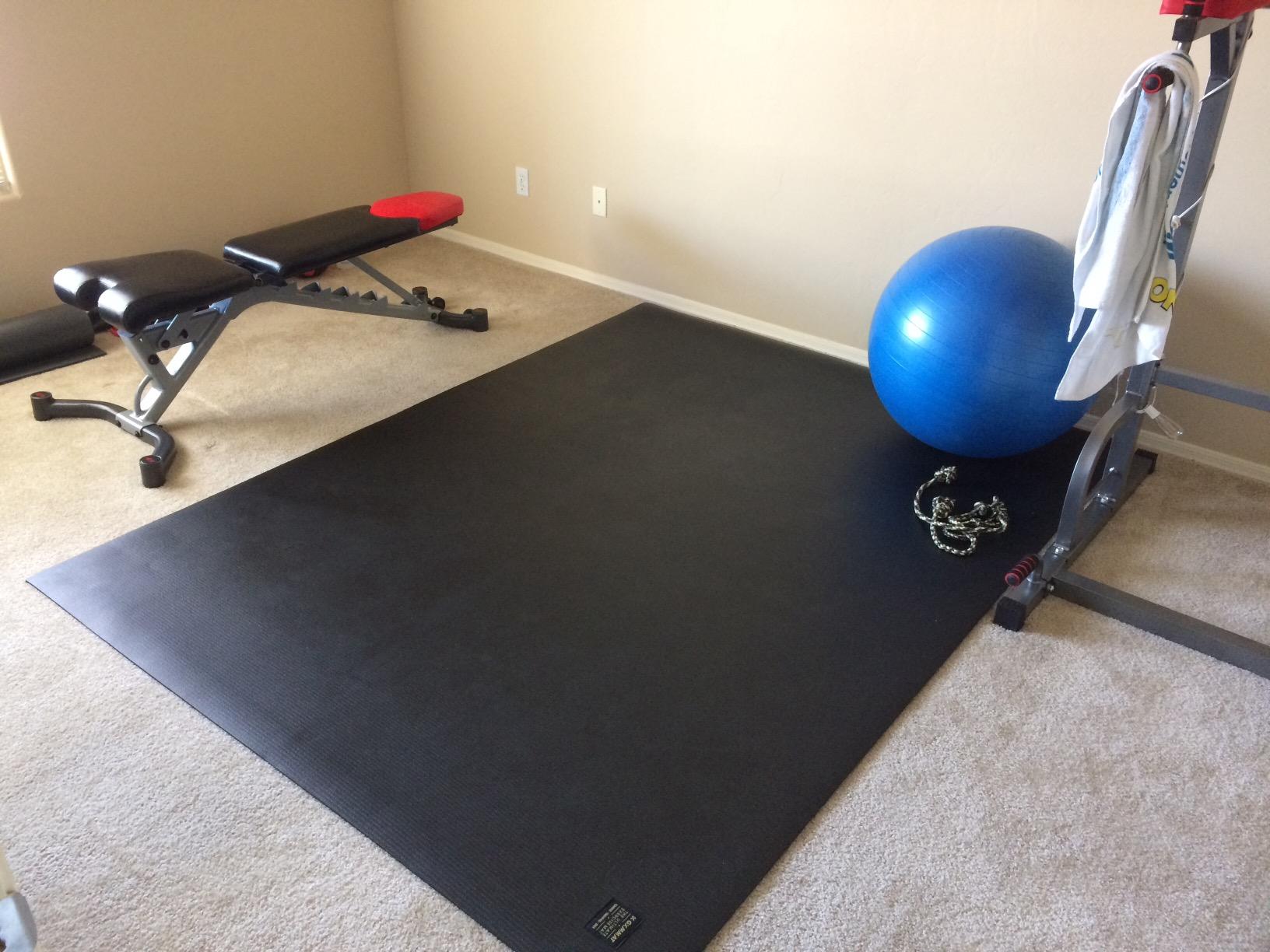 GXMMAT Extra Large Exercise Mat 16'x6'/12'x6'/10'x6'/8'x6'(7mm), Extra Wide Workout Mats for Home Gym Flooring, Non-Slip Thick Durable Cardio Mat for MMA,Plyo,Jump Rope,Weights,Fitness,Shoe-Friendly customer photo 1