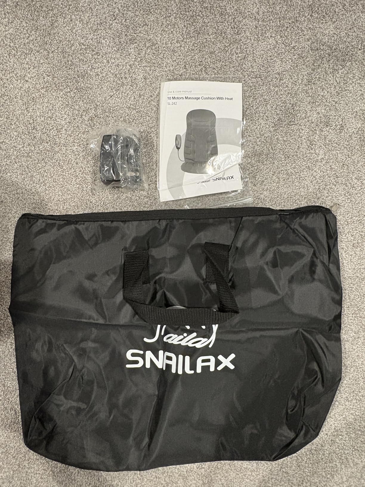 Snailax Vibration Back Massager with Heat, Massage Seat Cushion with 6 Vibrating Motors and 2 Heat Levels, Massage Chair Pad for Home Office use customer photo 1