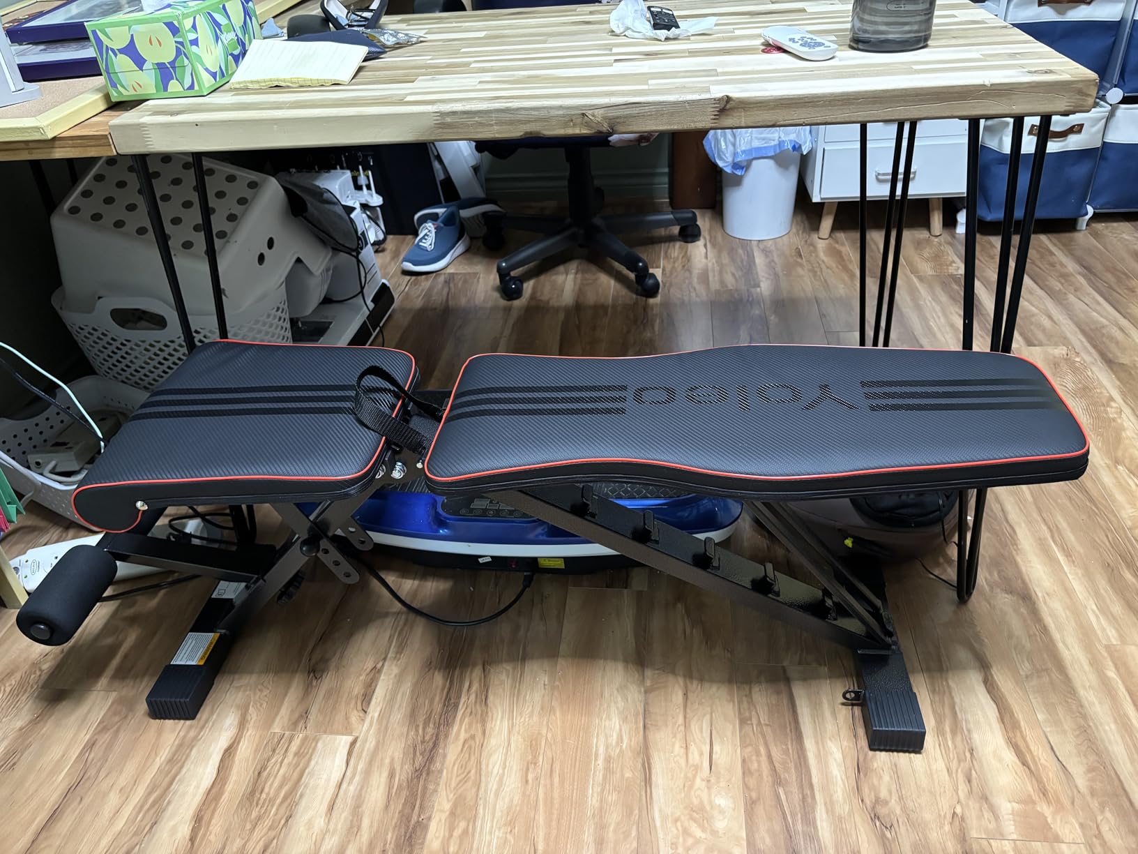 YOLEO Adjustable Weight Bench for Home Gym, ASTM-Certified 827LBS, 98% Pre-Assembled, Foldable Gym Bench with 84 Positions Incline Decline Flat, Wider Seat customer photo 2