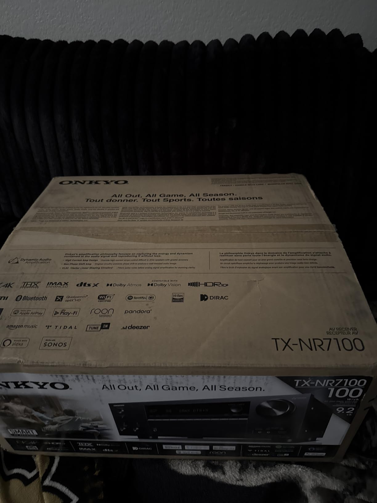 Onkyo TX-NR7100 9.2-Channel AV Receiver - 100 Watts Per Channel, Dirac Live Out of Box, Works with Sonos Certified, THX Certified and More customer photo 2