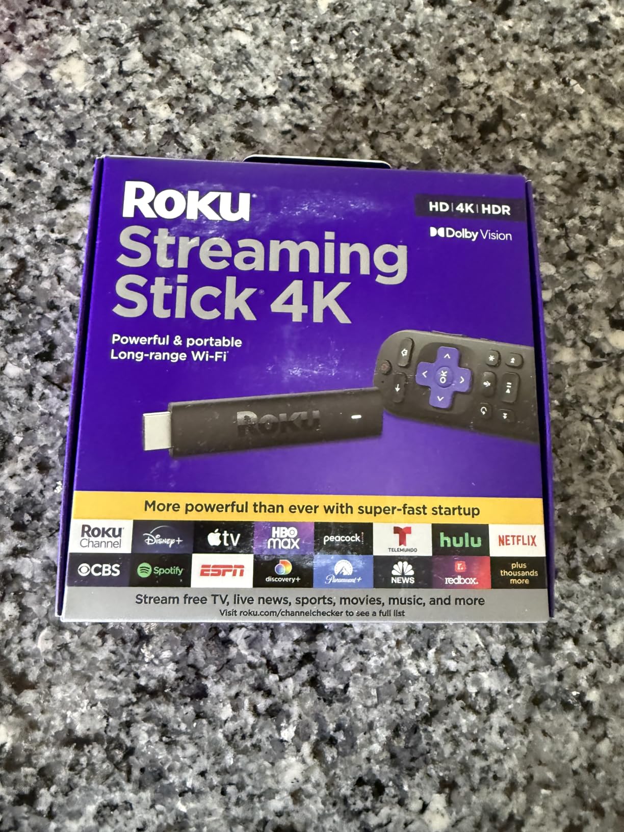 Roku Streaming Stick 4K - HDR & Dolby Vision Roku Streaming Device for TV with Voice Remote & Long-Range Wi-Fi - Free & Live TV customer photo 1