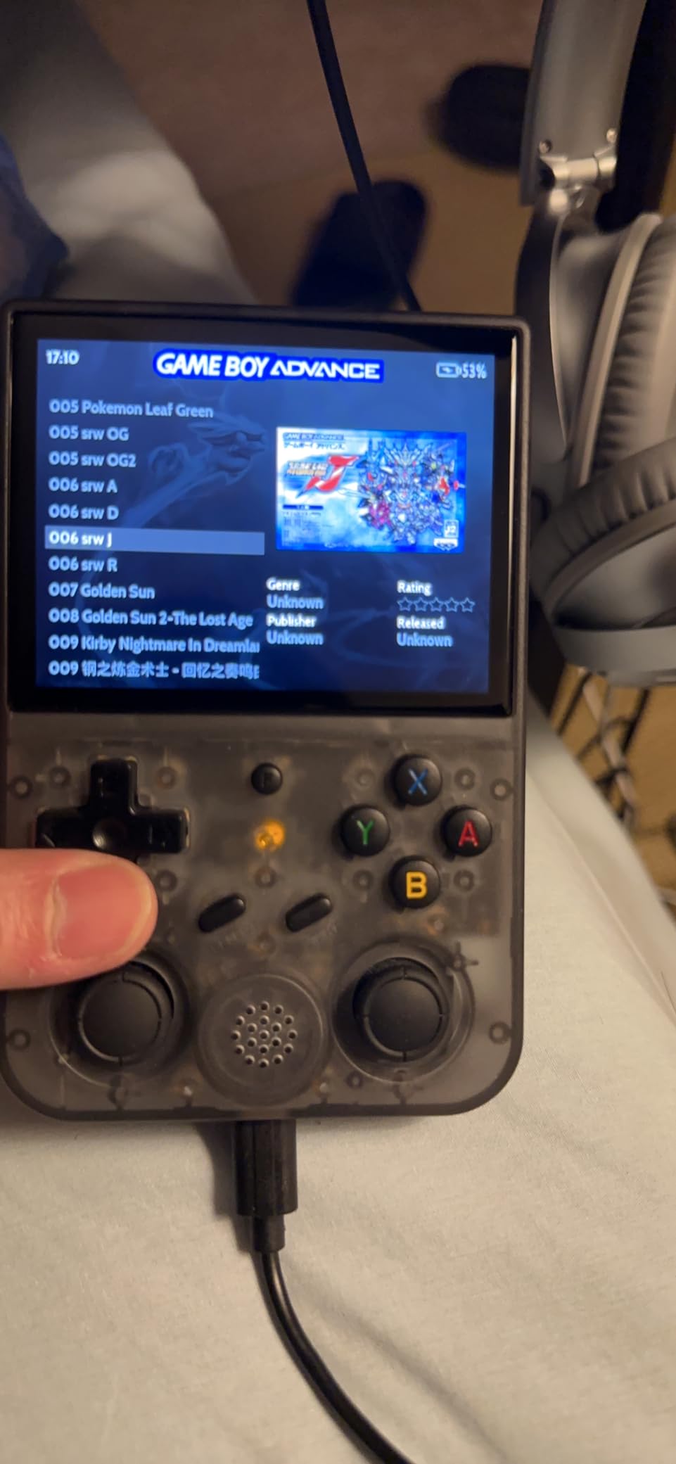Anbernic RG353V Retro Handheld Game Console, Dual OS Android 11 and Linux System Support 5G WiFi 4.2 Bluetooth Moonlight Streaming TV Output 64G SD Card 4452 Games (RG353V-Purple) customer photo 2