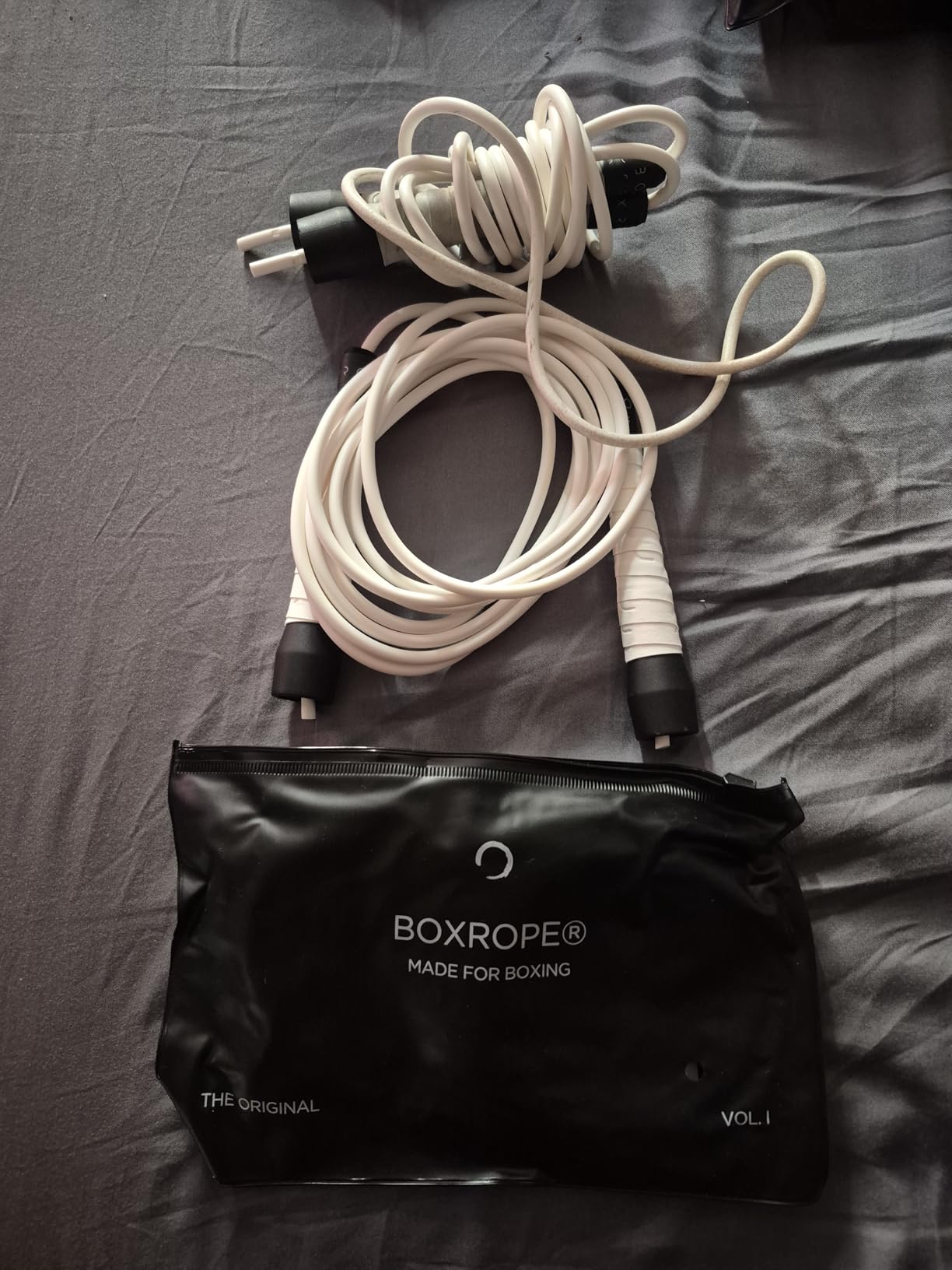 BOXROPE, A Jump Rope Made For Boxing, Tangle-Free, 15% Heavier Than A Normal PVC Rope, Boxer Jump Rope, Adjustable, Includes Grip Tapes For More Grip, Skipping Rope for Boxers, Premium Quality customer photo 1