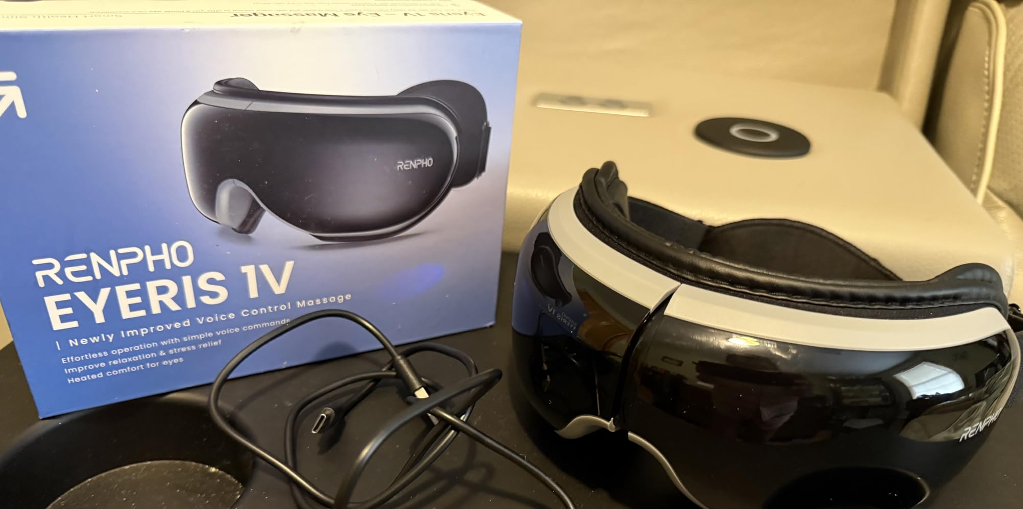 RENPHO Eyeris 3 Eye Massager with Heat and Cooling, Massaging Eye Mask | Voice Control, Vibration & Compression Massager for Dry Eyes & Head Tension, FSA Eligible HSA, Gifts for Women & Men customer photo 2