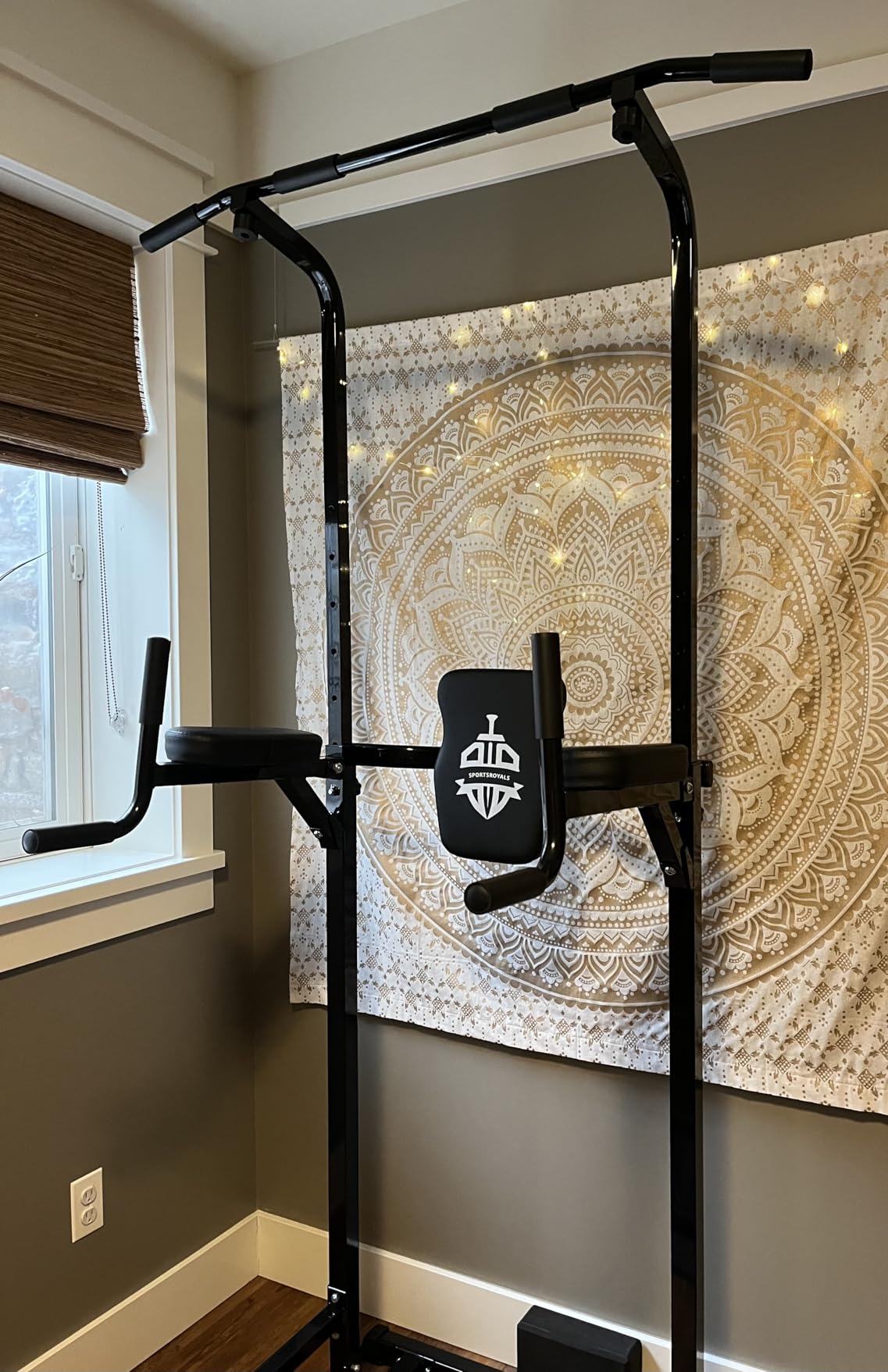 Sportsroyals Power Tower Pull Up Bar Station, 450LBS Stable Pull Up Dip Station for Home Gym Strength Training Equipment | FED Fitness customer photo 1