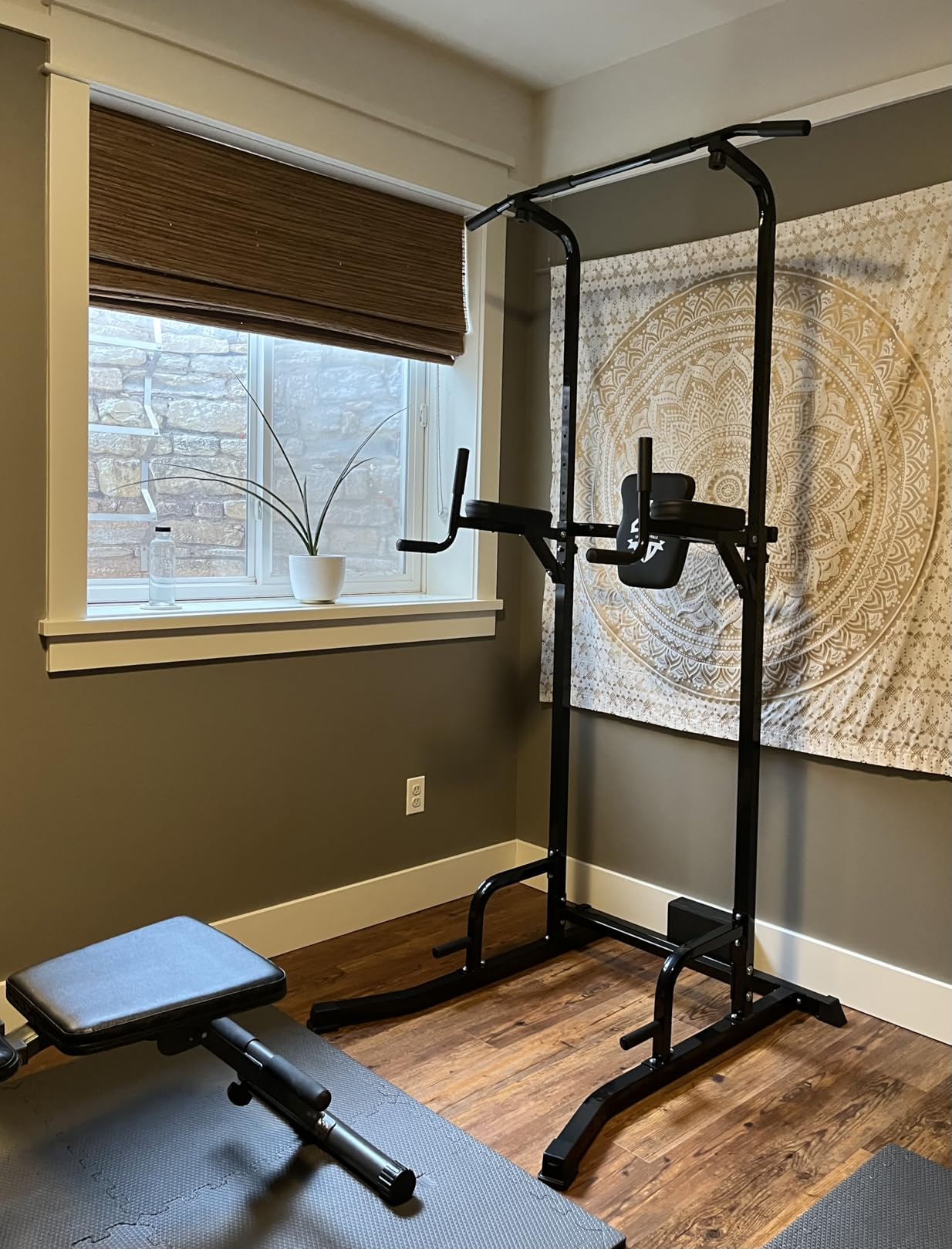 Sportsroyals Power Tower Pull Up Bar Station, 450LBS Stable Pull Up Dip Station for Home Gym Strength Training Equipment | FED Fitness customer photo 2