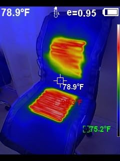 Longer Heated Seat Cover - Home/Office Seat Cushion with Fast Heat to Promote Blood Circulation & Relieve Fatigue, A Warm Gift, Black customer photo 1