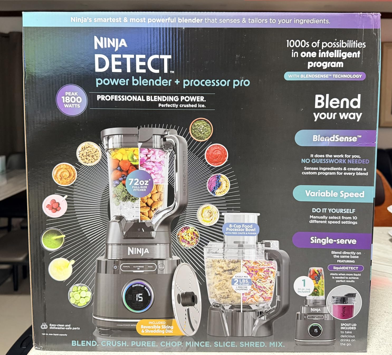 Ninja Kitchen System with BlendSense Technology, 1800-Peak-Watt, 8-Cup Bowl & To-Go Cup (TB401) customer photo 2