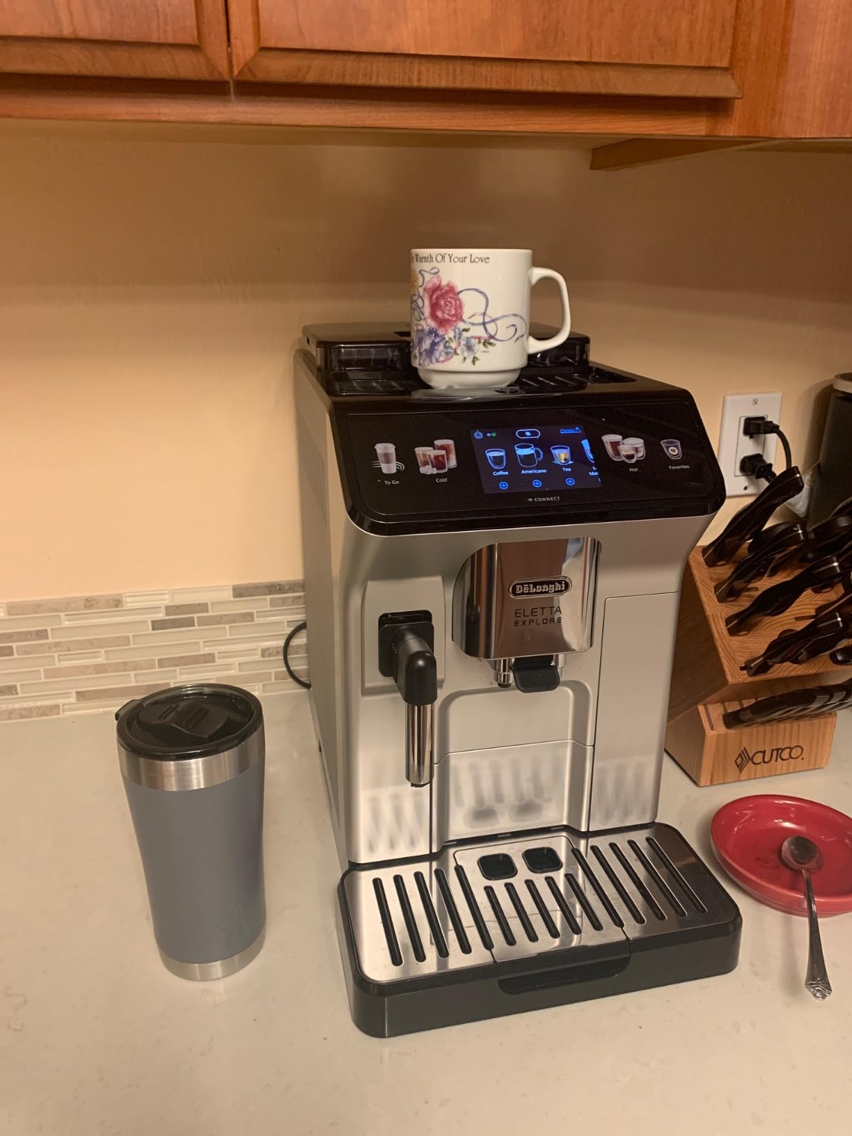 De'Longhi Eletta Explore Espresso Machine with Cold Brew, Hot & Cold Milk Frother - 50+ Recipes, Built in Grinder, Smartphone Compatible (ECAM45086.50) customer photo 2