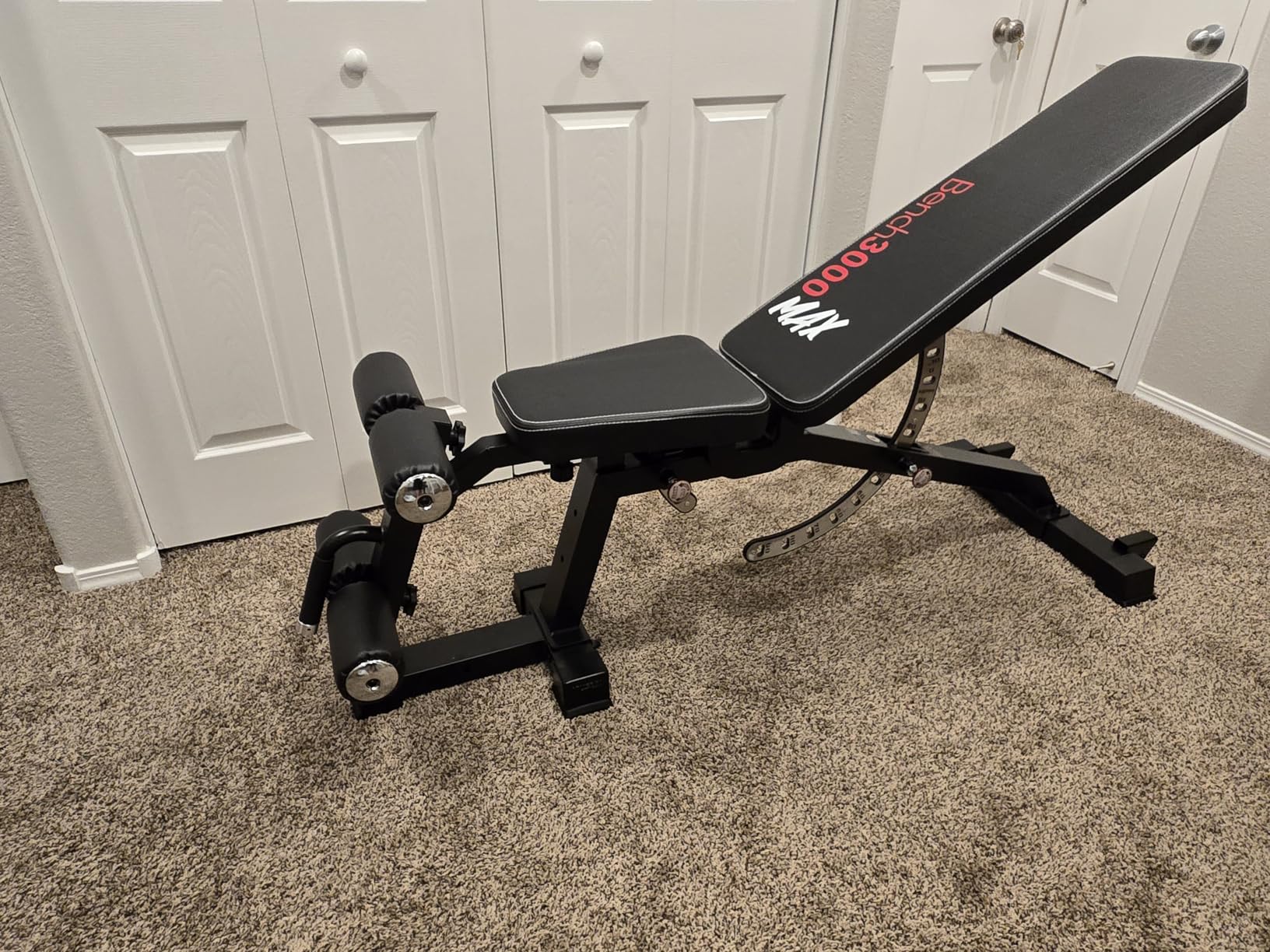 Functional Weight Bench - Bench3000 V2 for Leg Extension/Curl | 93lb Frame Weight with 8 & 16 Gauge Material, Commercial Grade Attachment with Ergonomic Design, 12+3 Multi-Angle customer photo 2