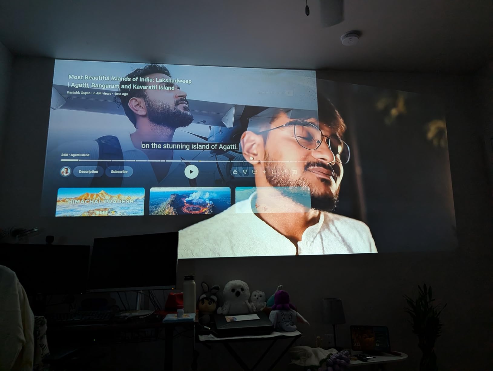 PUTRIMS K12 Smart Projector with WiFi 6 and Bluetooth, Built-in Apps, Ultra Bright/Google TV/4K Support, Outdoor Movie Proyector, 1080P Home Theater Auto Focus Projector customer photo 1