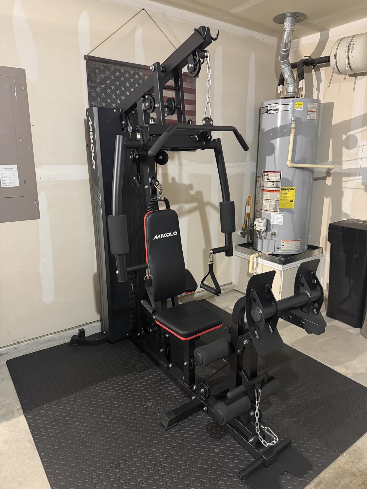 Mikolo Home Gym, Workout Station with 152LBS Weight Stack, Multifunctional Home Gym Equipment, Exercise Equipment for Full Body Strength Training customer photo 1