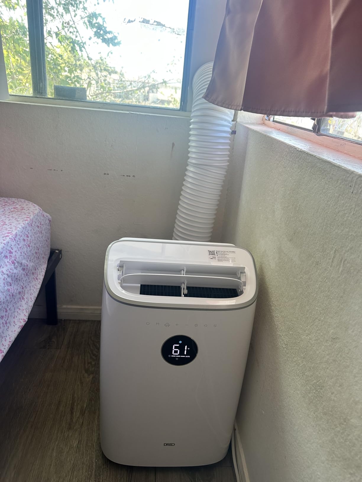 DREO Portable Air Conditioner 318S, 8000 BTU ASHRAE (5000 BTU DOE) Smart AC Unit for Bedroom with Drainage-free Cooling, Fan & Dehumidifier 3 in 1, APP/Voice/Remote, Quiet Standing AC for Room Indoors customer photo 2