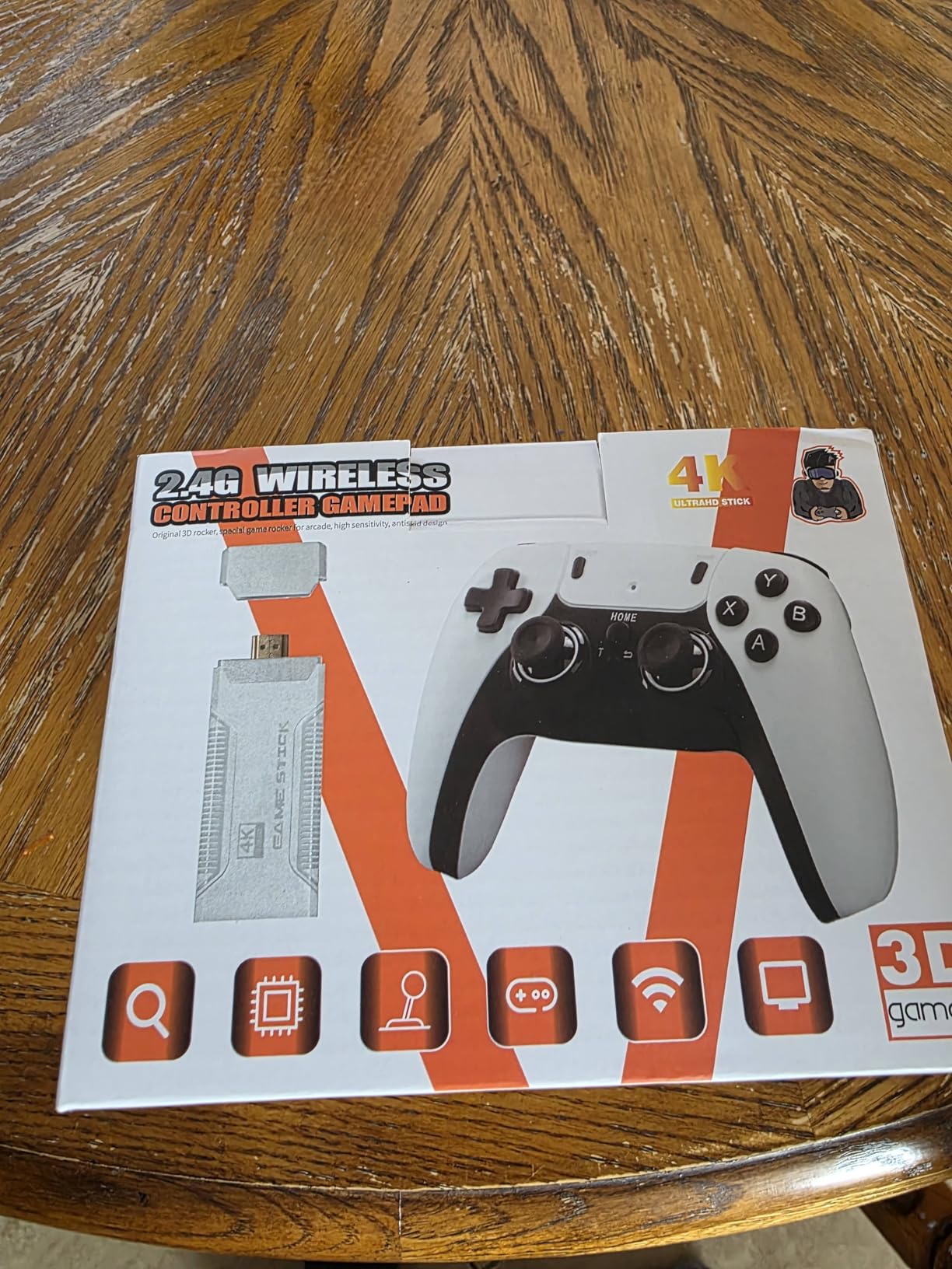 Retro Game Stick with 40,000+ Classic Games, 23 Emulators, Plug & Play 4K HDMI Output,Dual 2.4G Wireless Controllers,64GB TF Card, Multiplayer Arcade Console for TV, Family & Kids Gift, 2026 Editions customer photo 1