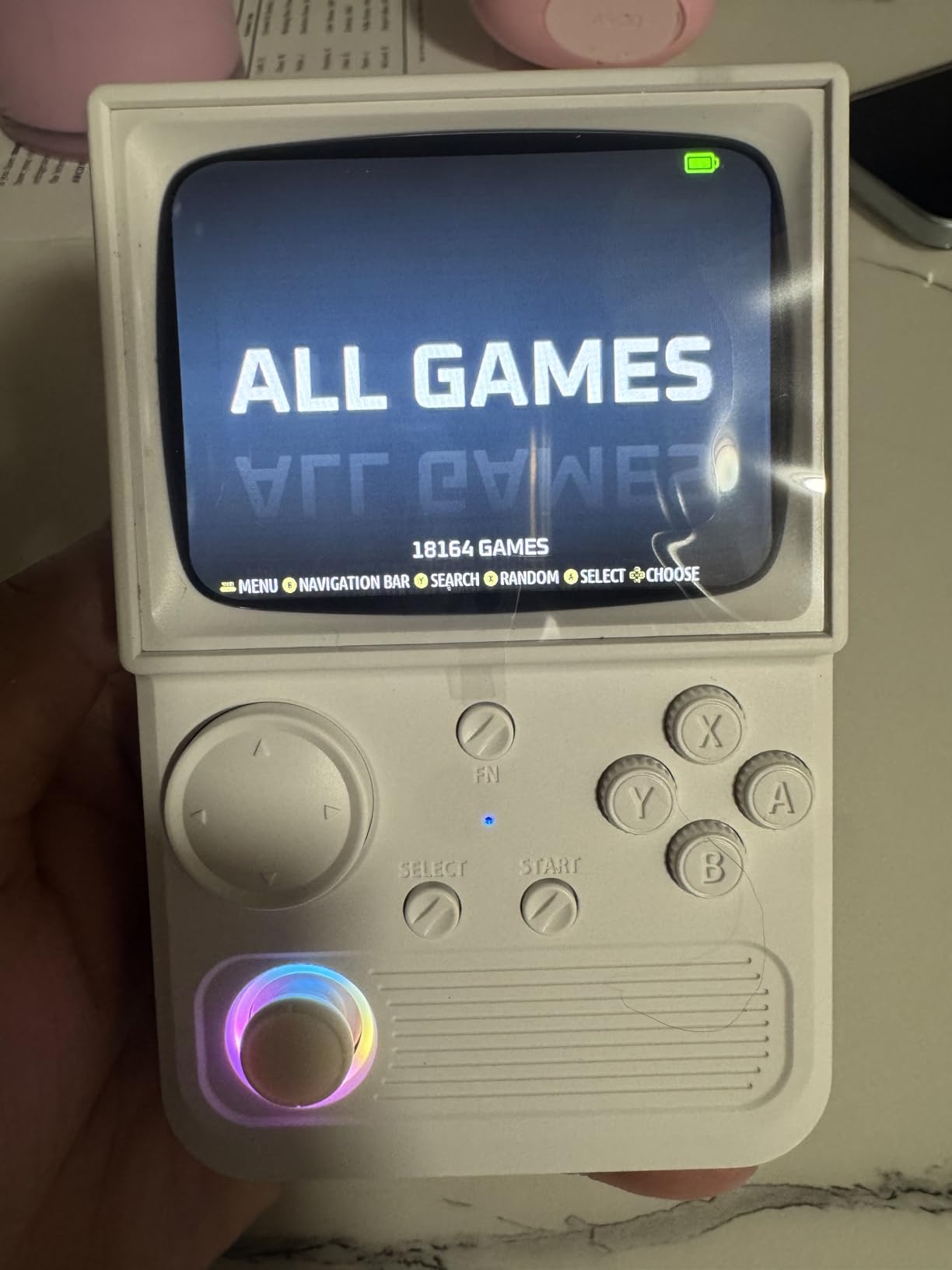 R36T Retro Gaming Console, 3.5''IPS Screen CRT-Inspired, Handheld Game Console 64GB with 18000+ Classic Games Supports WiFi Networked Fighting and OTG, 3500mAh Battery, with Portable Case(Red 64GB) customer photo 2