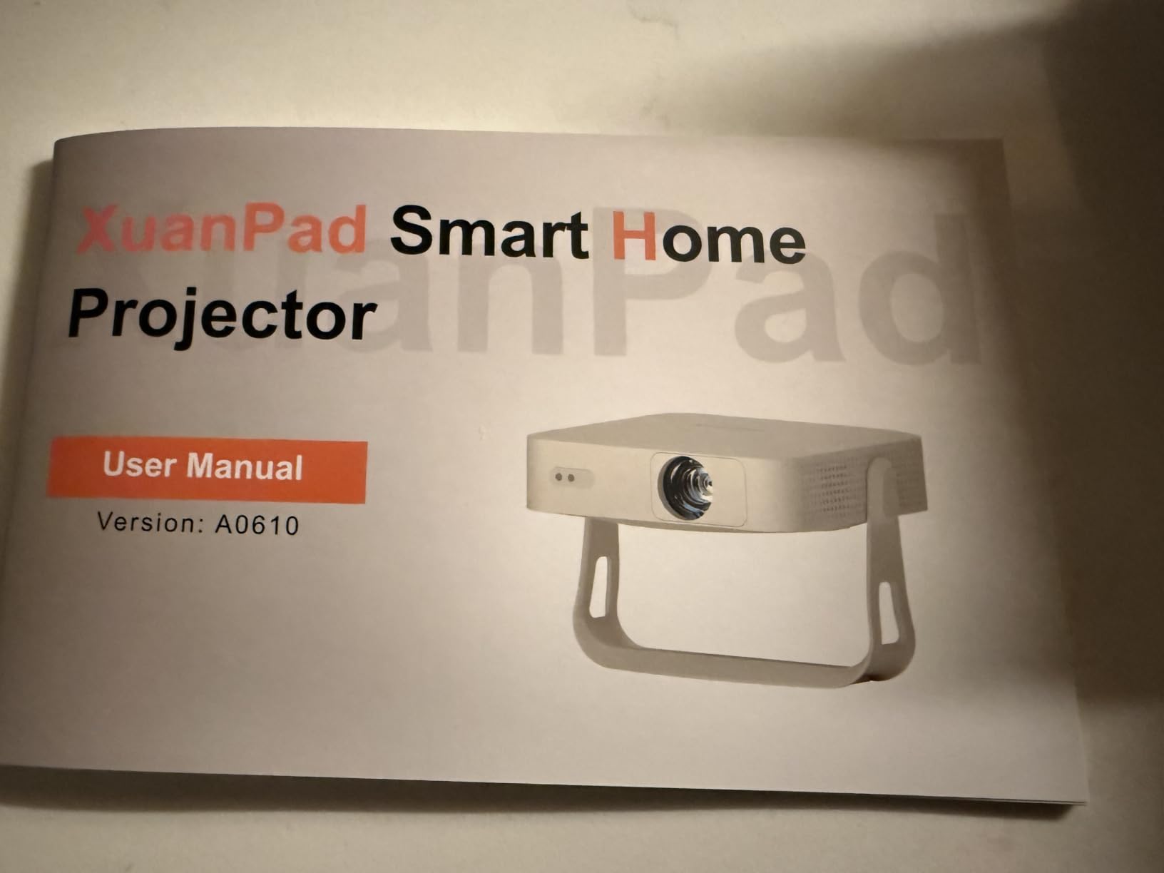 XuanPad 4K Support Smart Mini Projector with WiFi and Bluetooth, Portable Native 1080P Outdoor Projector with 360 Degree Stand customer photo 2