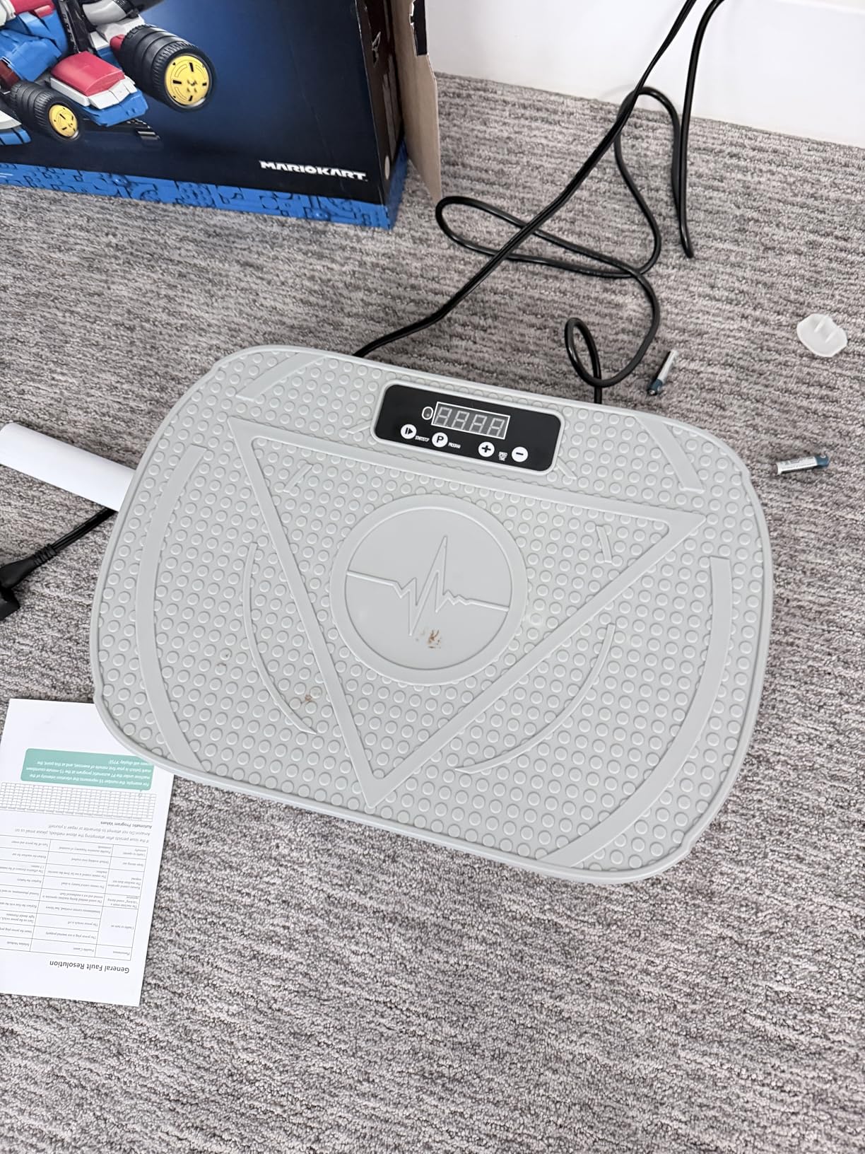 Homesy Vibration Plate Exercise Machine, Vibrating Plate for Lymphatic Drainage, Full Body Shaking Workout Fitness Platform Board, Sport Gym Equipment for Weight Loss Fat Burner customer photo 2
