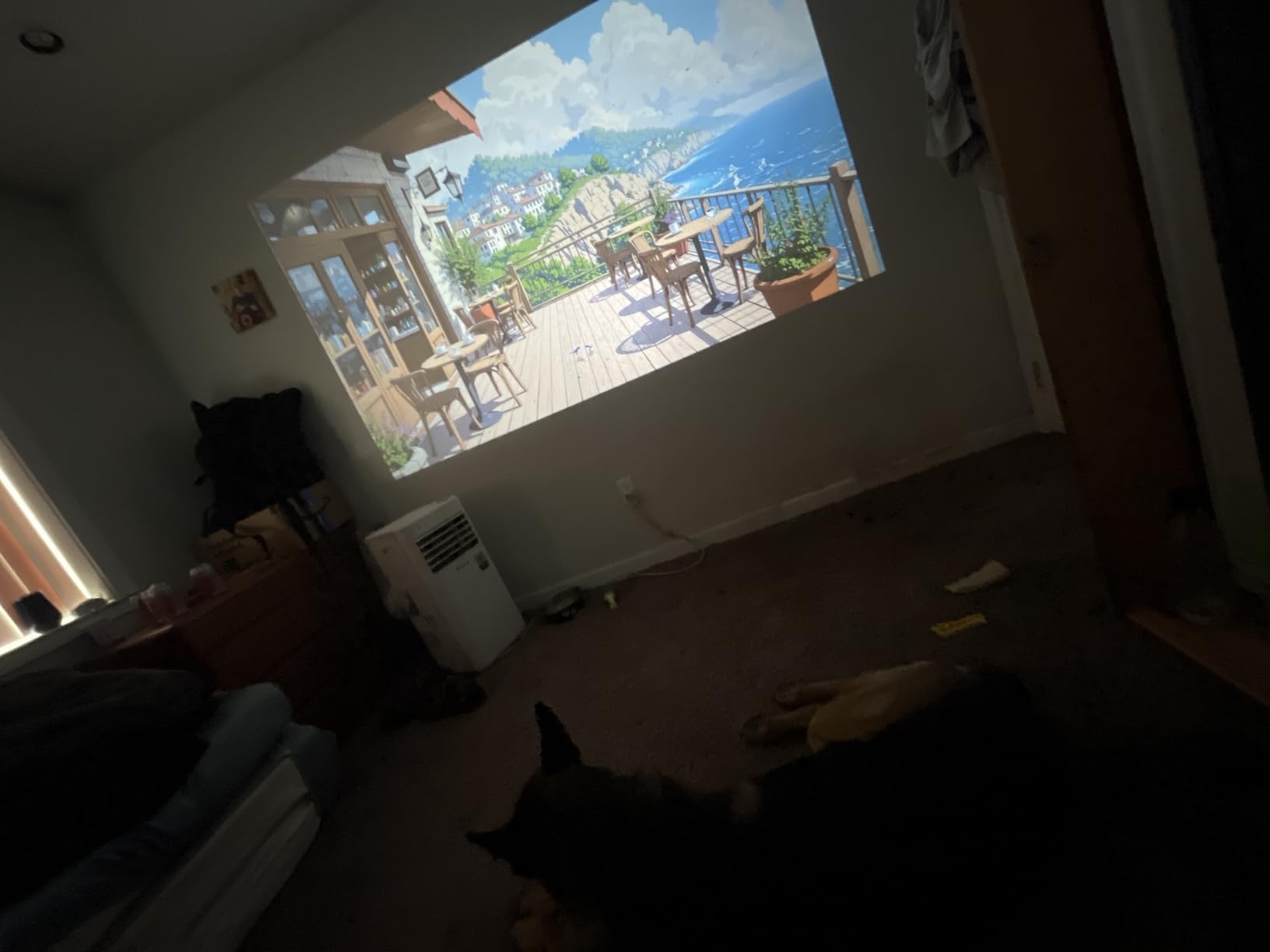 XGIMI Vibe One Battery Powered 1080P Smart Portable Projector, Google TV with Licensed Netflix, Sound by JBL, Built-in Battery, Auto Focus & Keystone, HD Projector for Bedroom, Backyard and Home(Blue) customer photo 2