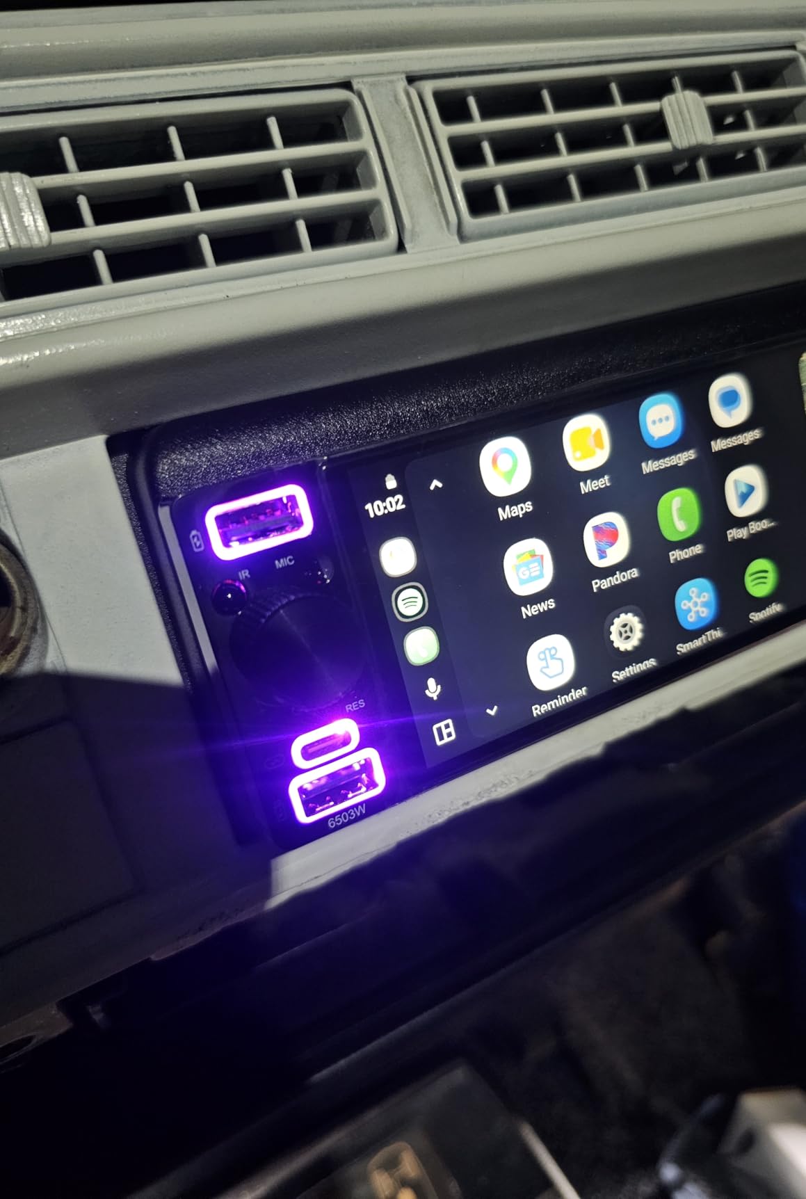 Single Din Radio Car Stereo with Apple CarPlay & Android Auto, 6.5