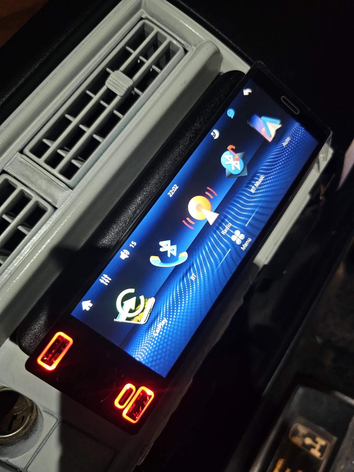 Single Din Radio Car Stereo with Apple CarPlay & Android Auto, 6.5