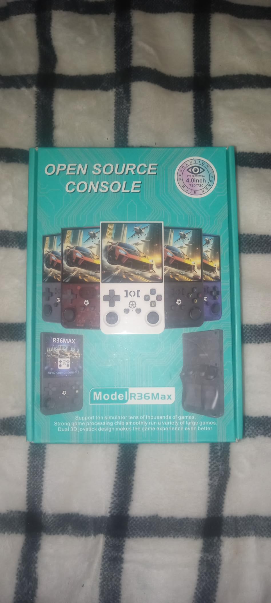 R36MAX Retro Handheld Game Console,4.0 Inch Retro Gaming Console with 64GB Memory,Support 30+ Emulators,Open Source Linux System Hand Held Game Console,4000mAh Battery(Black) customer photo 1