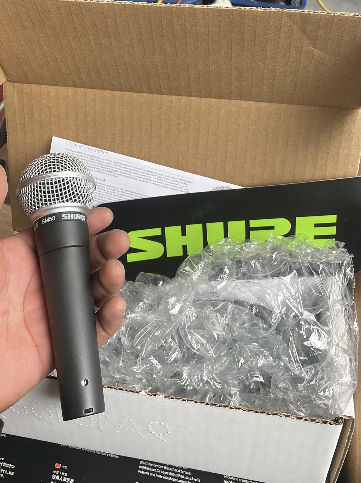 Shure SM58-LC Dynamic Vocal Microphone - Professional Handheld Cardioid XLR Mic customer photo 1