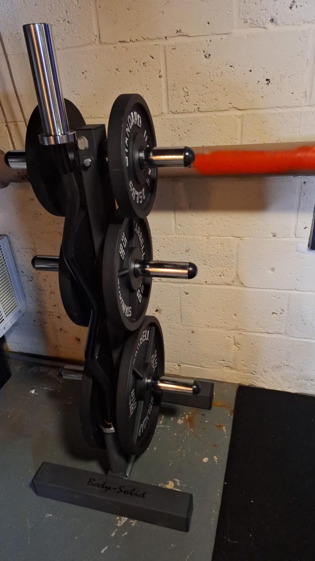 Body-Solid (WT46) 6-Post Olympic Weight Tree & Bar Holder - Durable Plate Rack and Weight Storage Stand for Home Gym - 1000 lb Weight Capacity customer photo 2