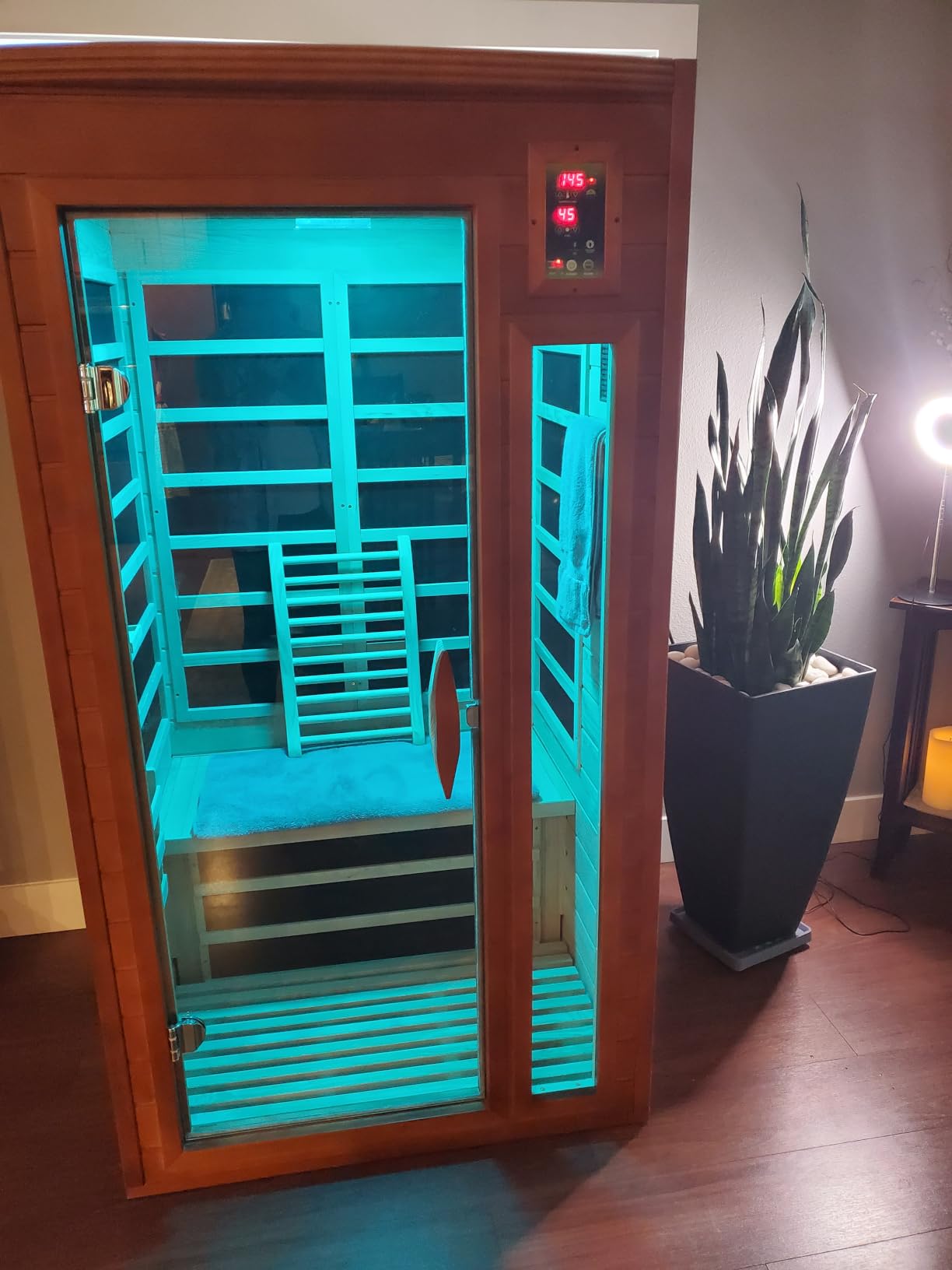 2-Person Low EMF FAR Infrared Sauna with Chromotherapy Lighting and Speakers, Maxxus Toulouse - Personal Indoor Dry Heat Sauna for Home & Gym - Made from Canadian Hemlock customer photo 1