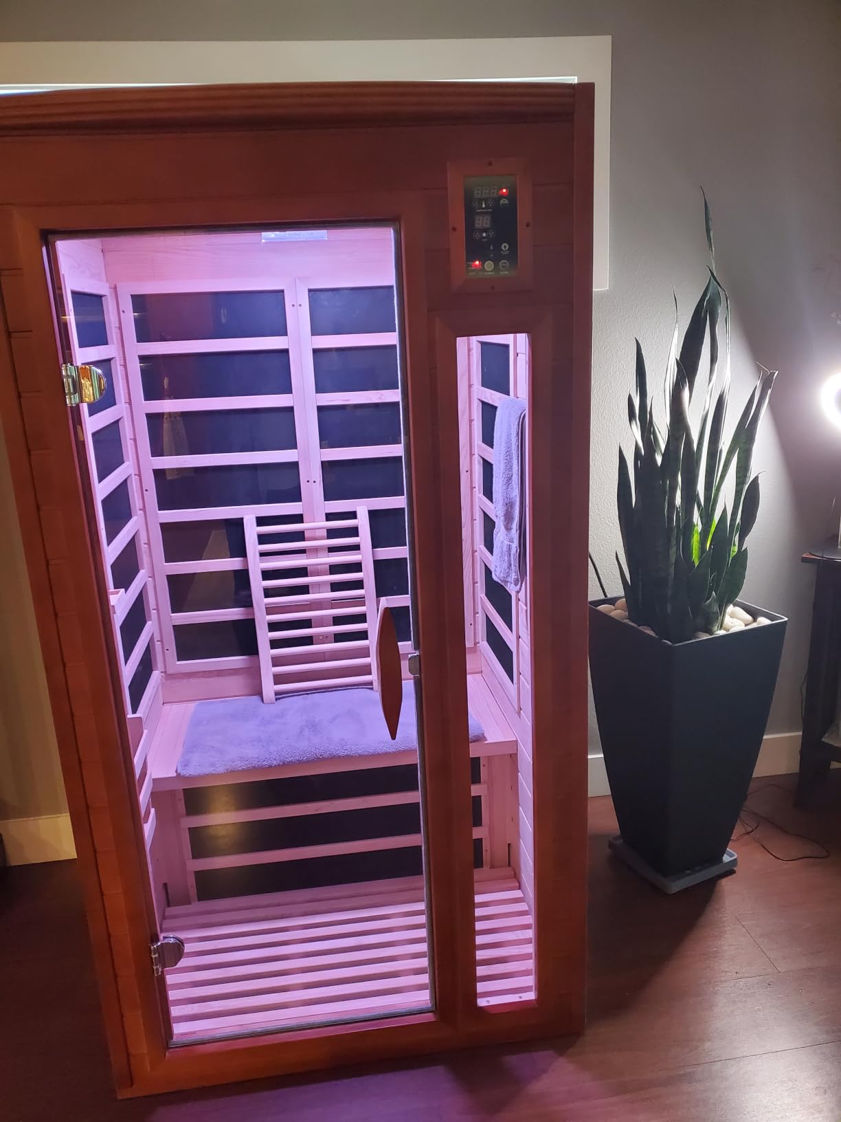 2-Person Low EMF FAR Infrared Sauna with Chromotherapy Lighting and Speakers, Maxxus Toulouse - Personal Indoor Dry Heat Sauna for Home & Gym - Made from Canadian Hemlock customer photo 2