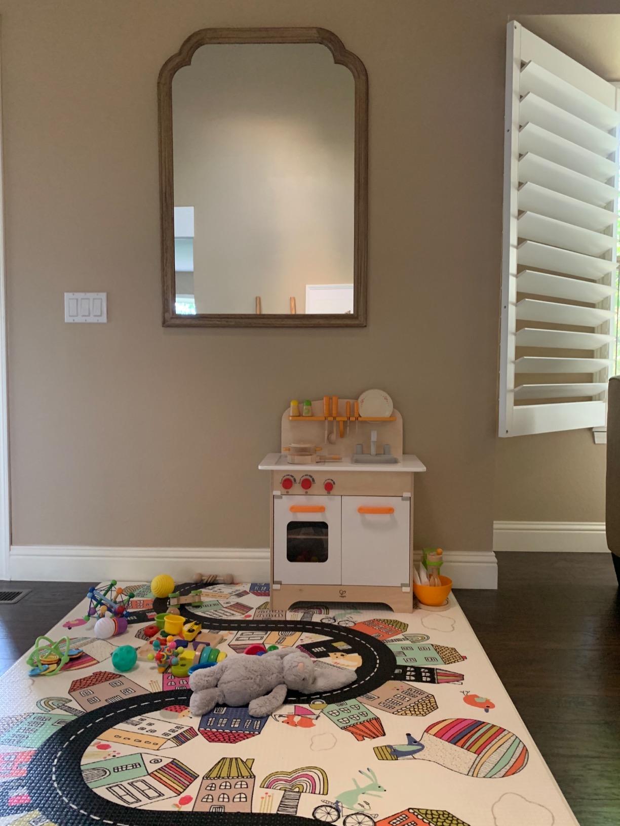Hape Gourmet Kitchen in White Kid's Wooden Play Kitchen, White/Orange customer photo 2