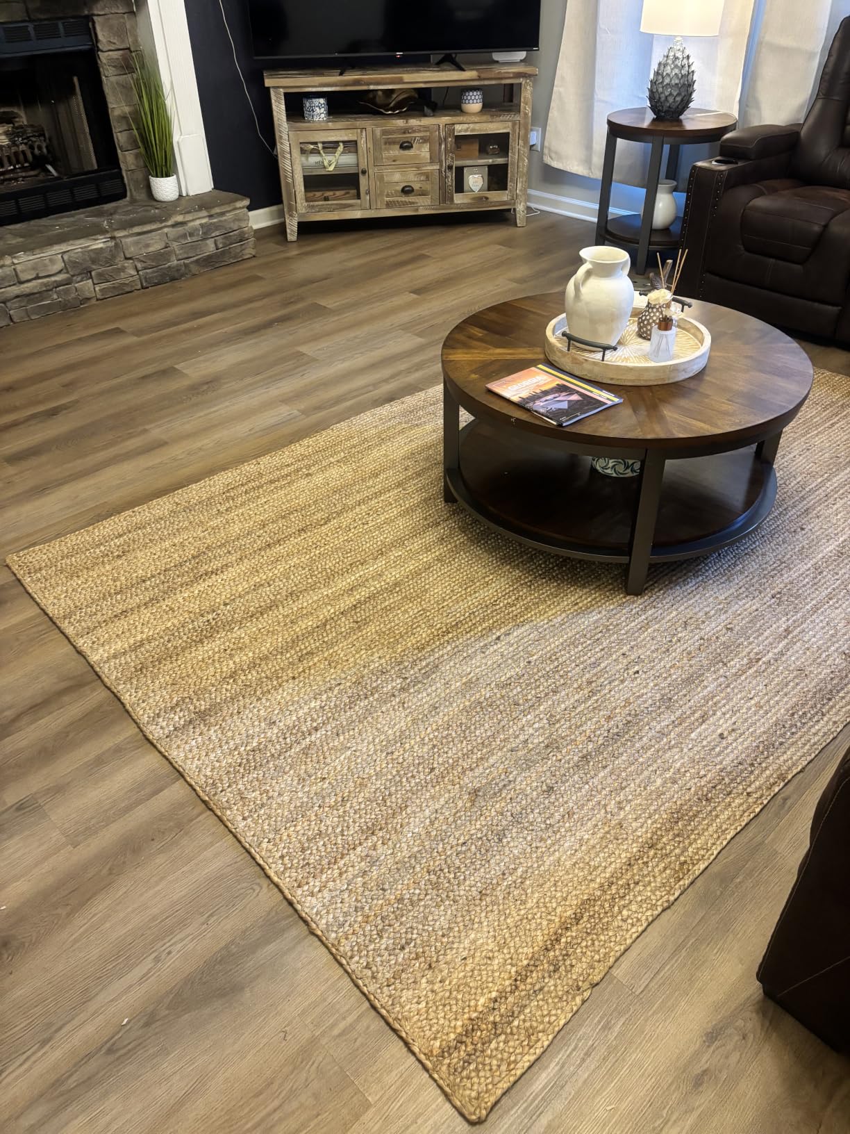 nuLOOM Rigo Hand Woven Farmhouse Jute Area Rug, 8x10, Natural customer photo 2