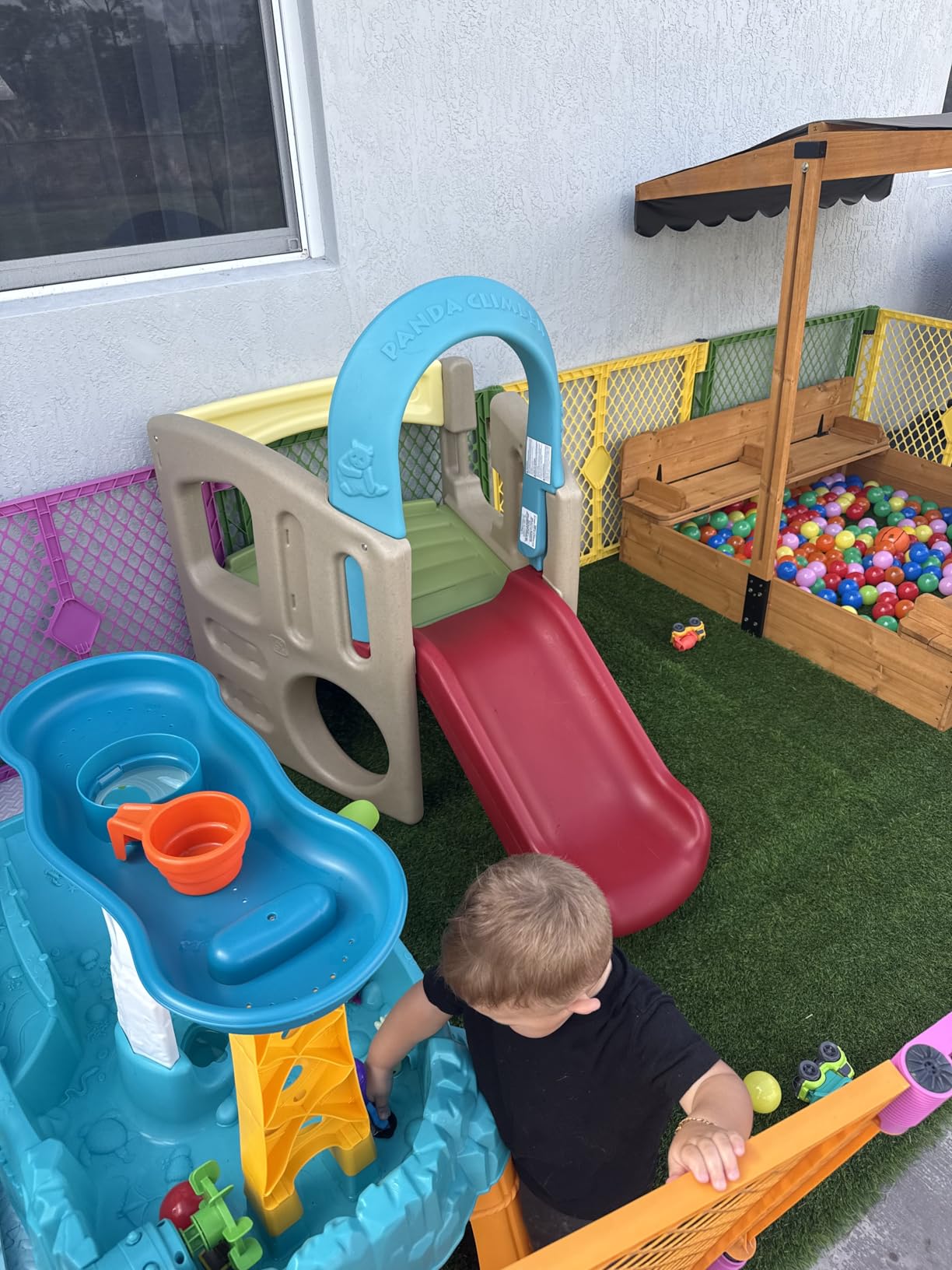 Step2 Panda Climber | Outdoor Toddler Activity Playset, Tan/Red/Yellow/Blue customer photo 1