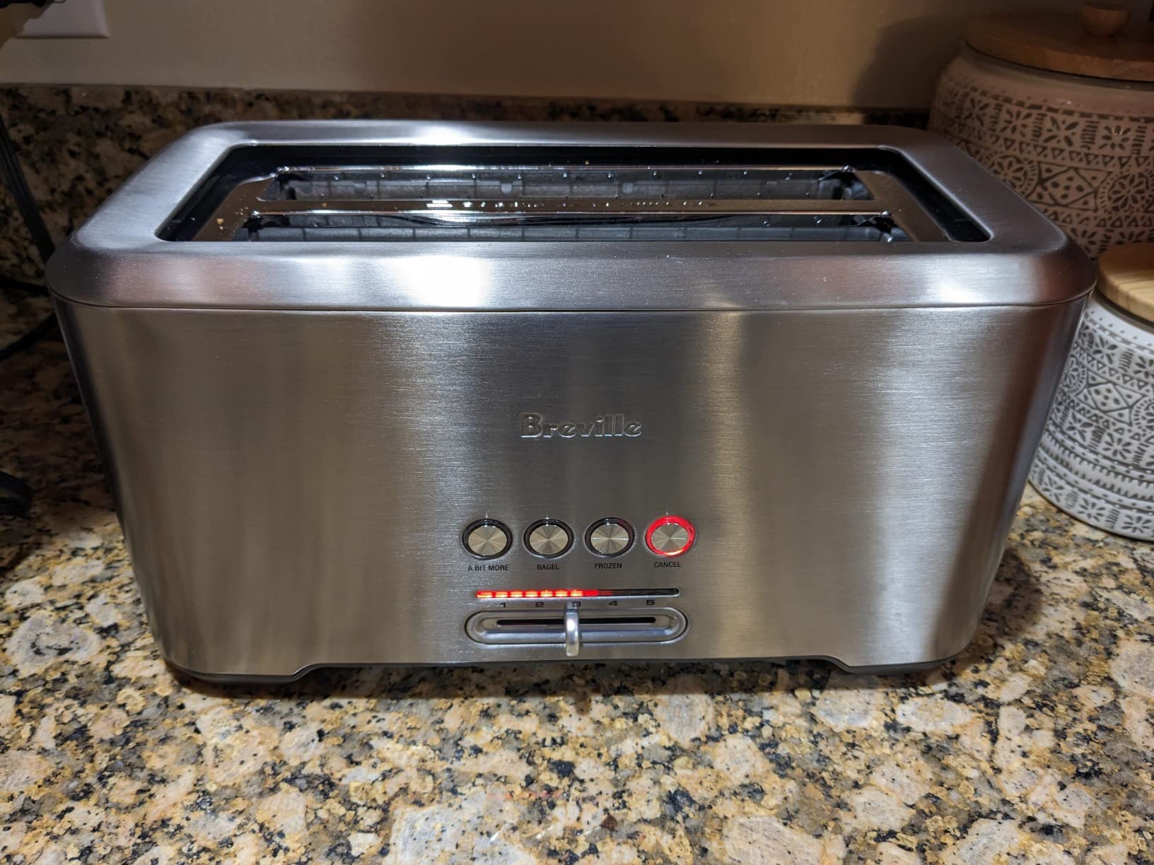 Breville BTA730XL Bit More Toaster, 4 Slice, Brushed Stainless Steel | Toast bagels and thick, artisanal bread evenly in wide slots | Includes 'A Bit More' and 'Lift & Look' and defrost function customer photo 2