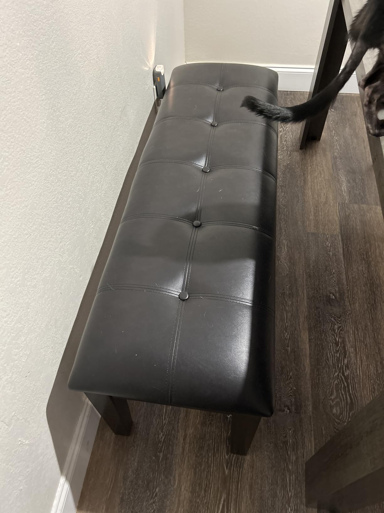 Signature Design by Ashley Haddigan Traditional Upholstered Dining Room Bench, Dark Brown customer photo 2